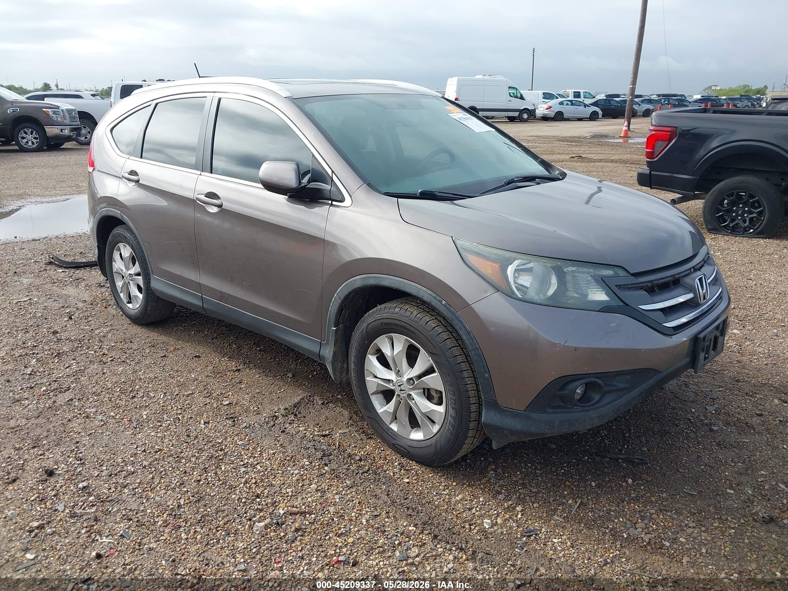 2012 Honda Cr-v Ex-l Brown vin: 5J6RM4H78CL059749