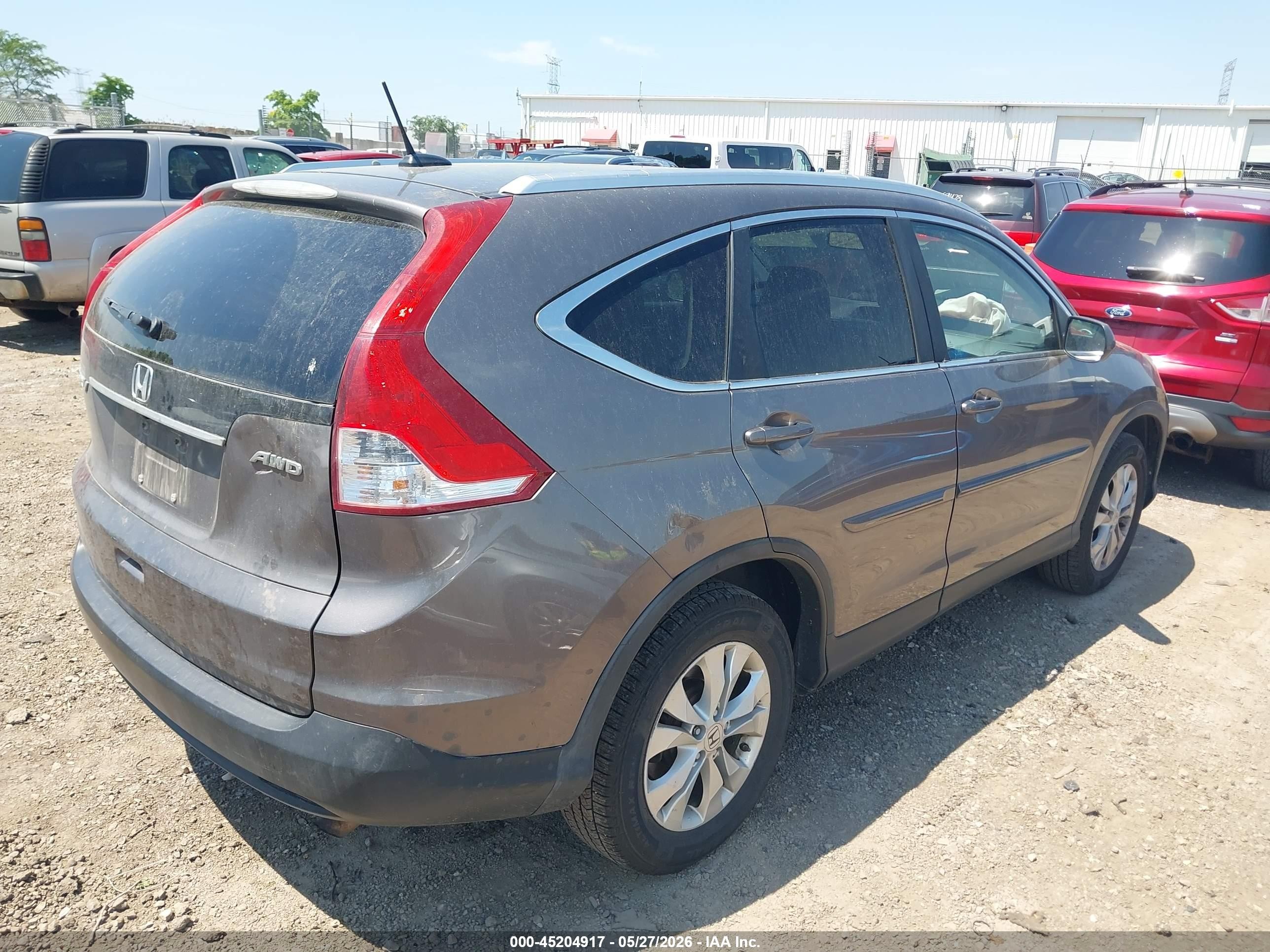 2012 Honda Cr-v Ex-l Серый vin: 5J6RM4H78CL065048