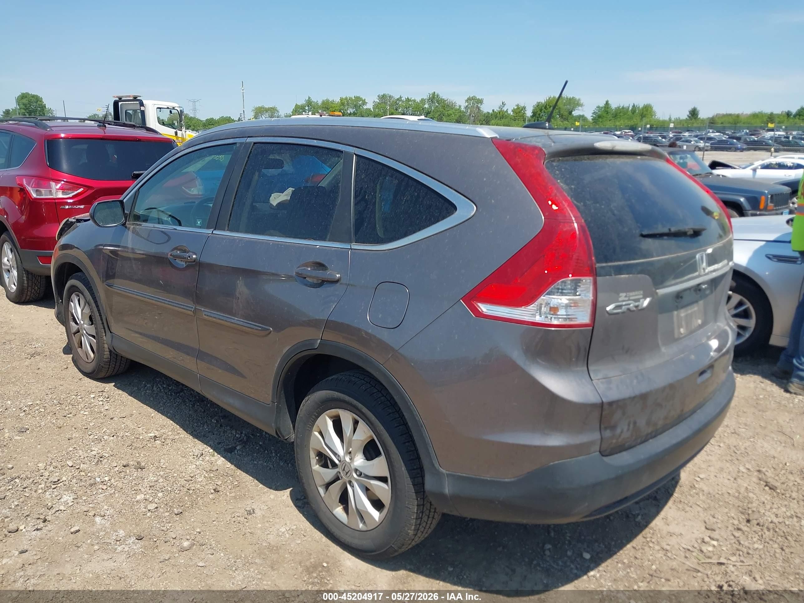 2012 Honda Cr-v Ex-l Серый vin: 5J6RM4H78CL065048