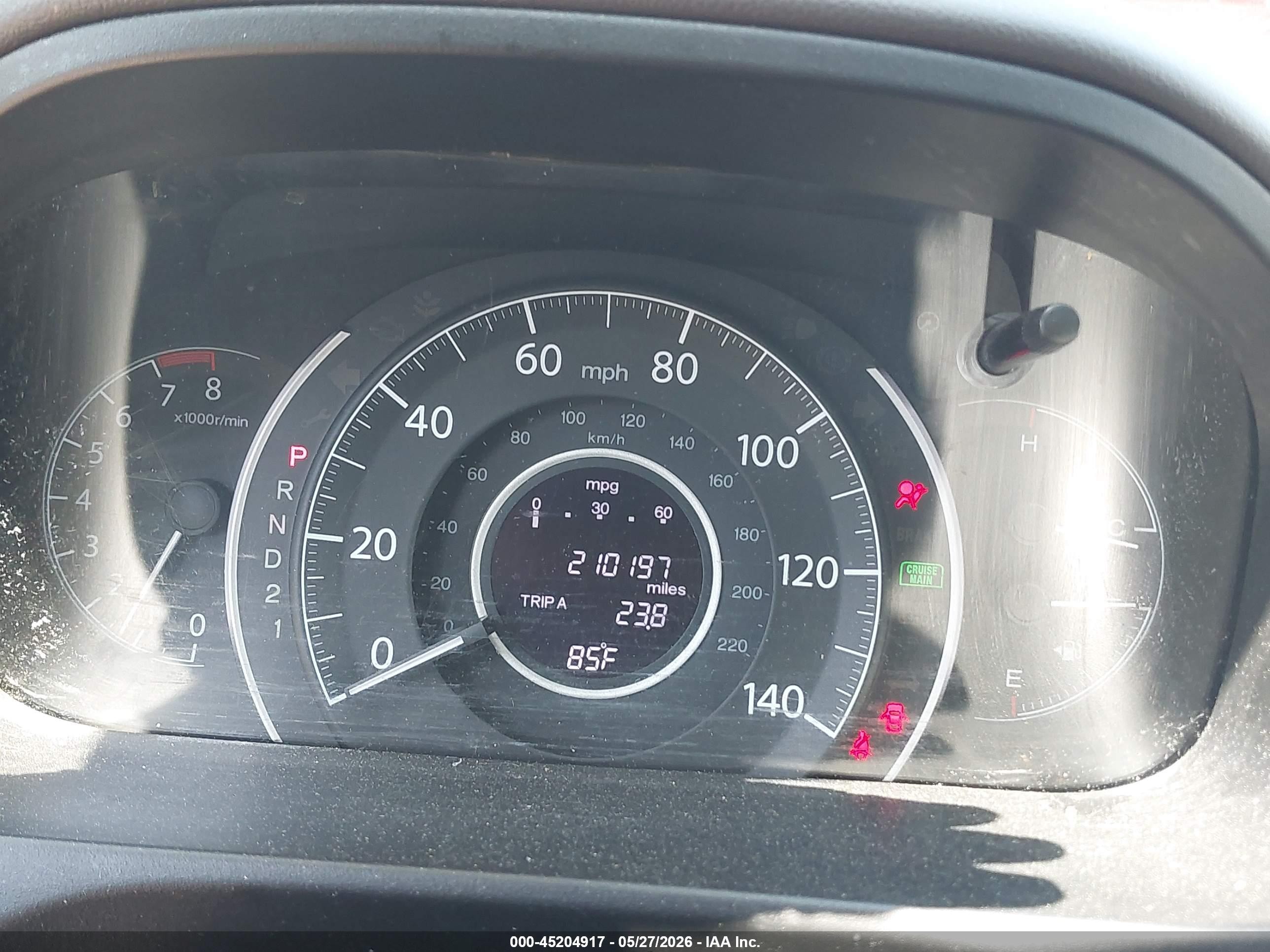 2012 Honda Cr-v Ex-l Серый vin: 5J6RM4H78CL065048