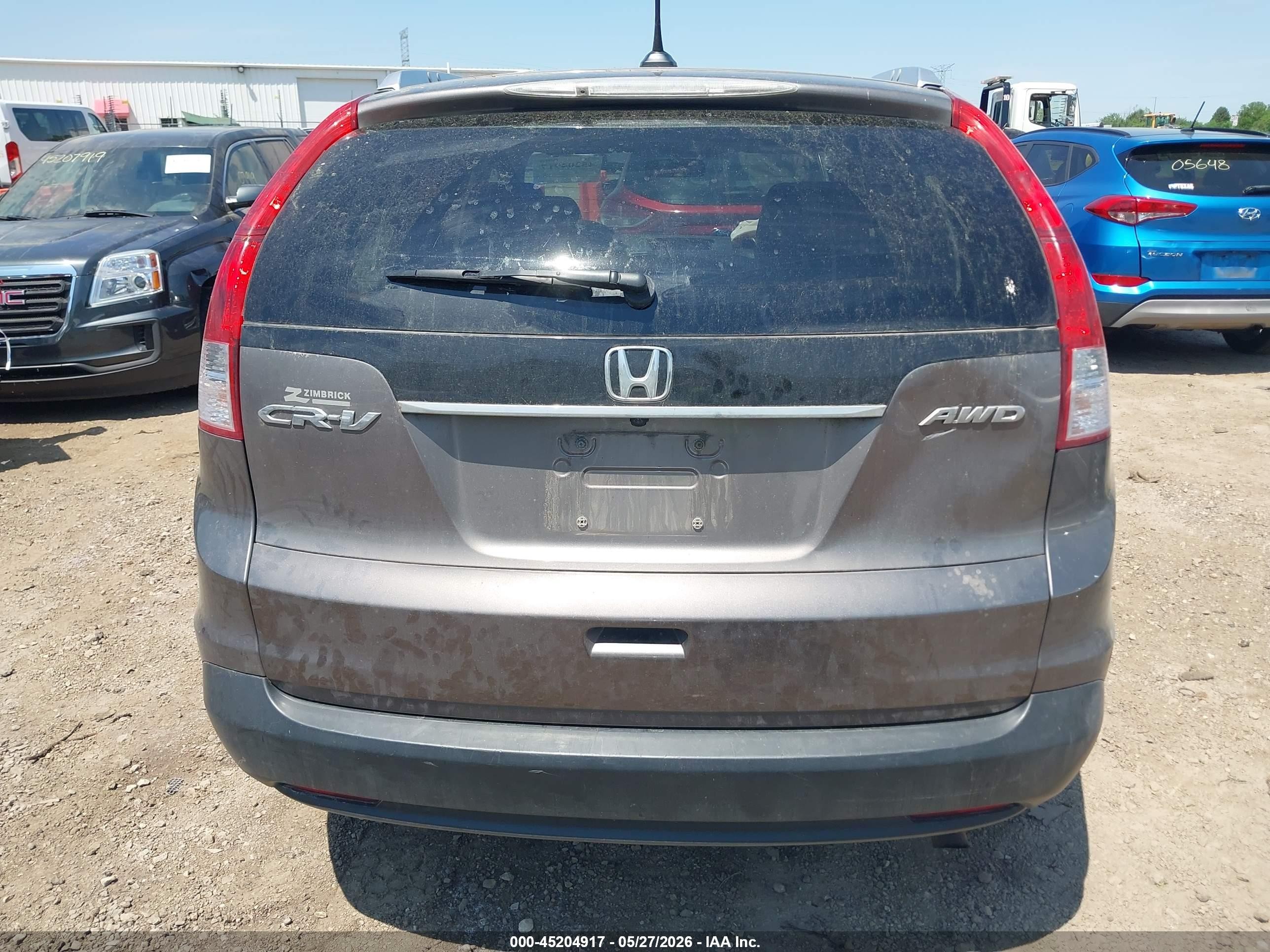 2012 Honda Cr-v Ex-l Серый vin: 5J6RM4H78CL065048