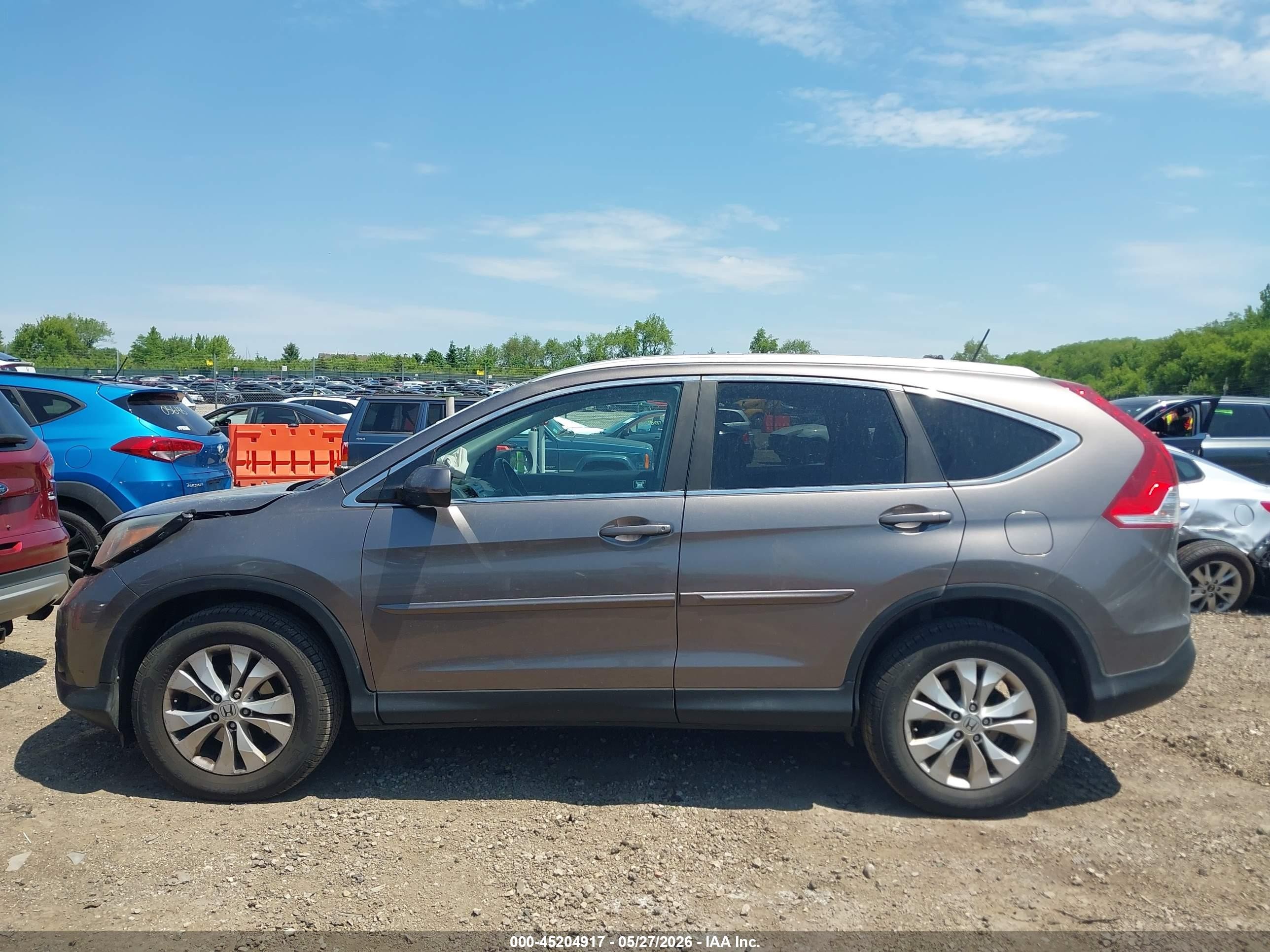 2012 Honda Cr-v Ex-l Серый vin: 5J6RM4H78CL065048