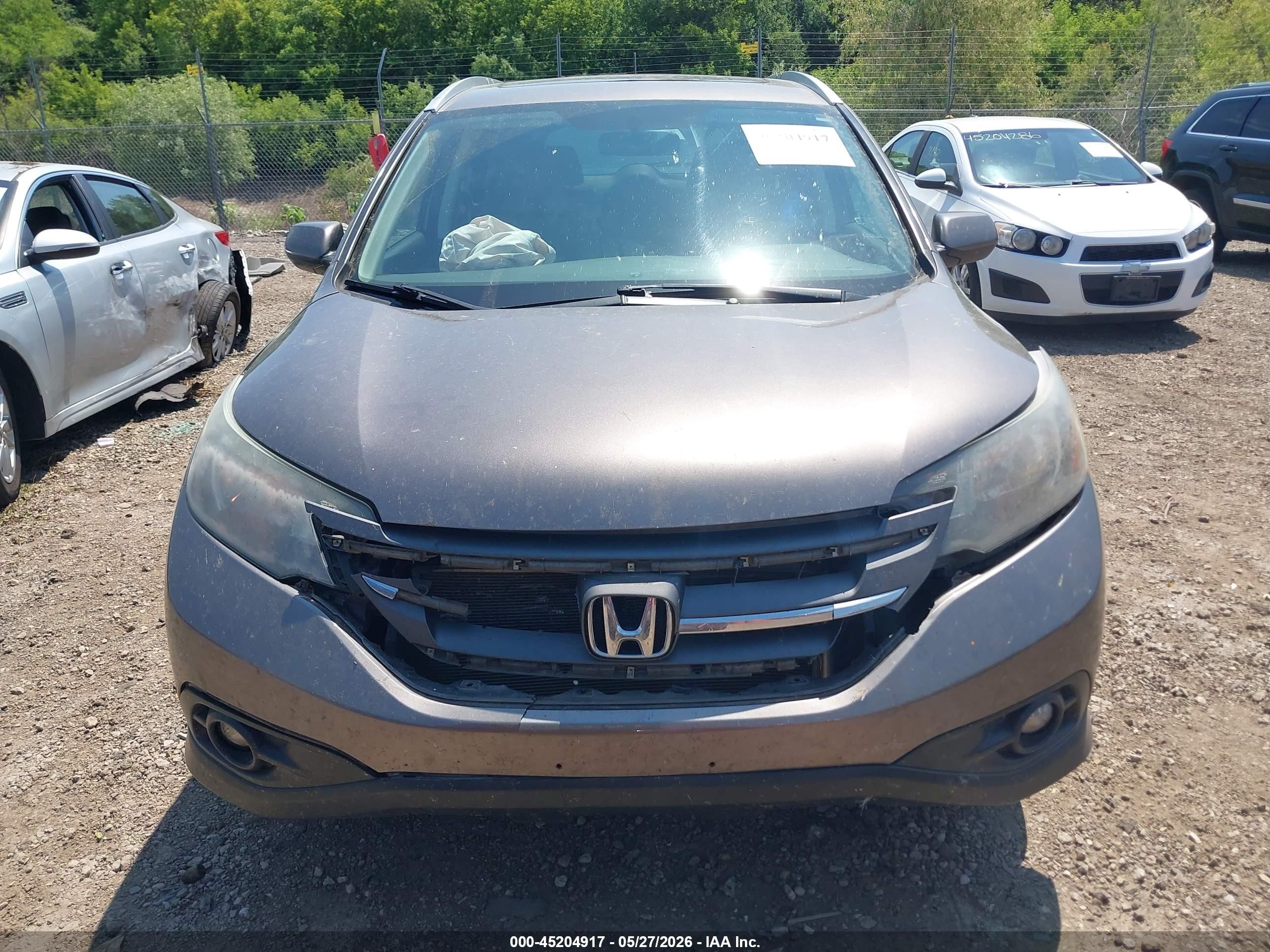 2012 Honda Cr-v Ex-l Серый vin: 5J6RM4H78CL065048