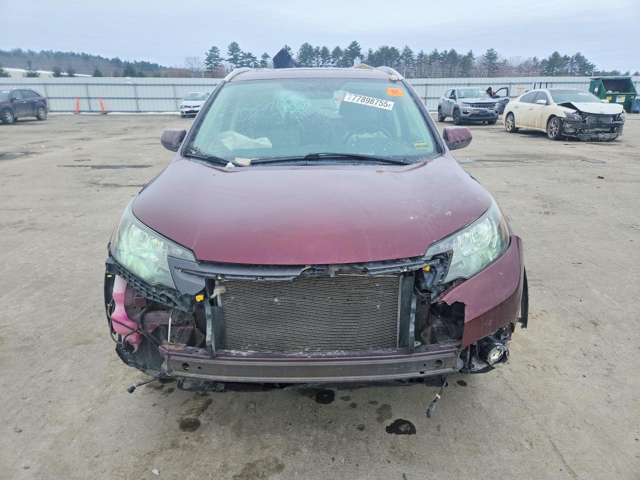 2013 Honda Cr-v Exl Burgundy vin: 5J6RM4H78DL044282