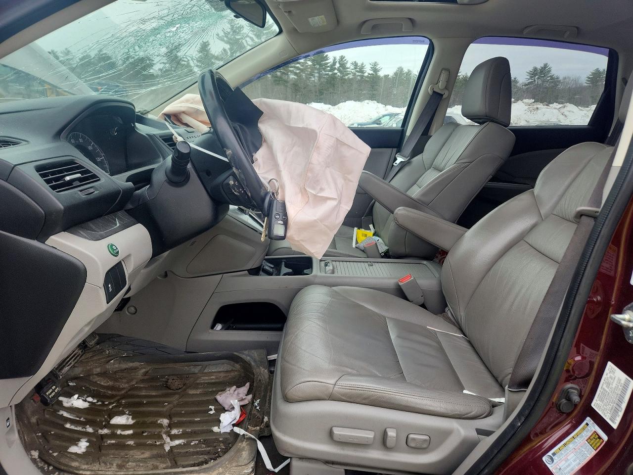 2013 Honda Cr-v Exl Burgundy vin: 5J6RM4H78DL044282