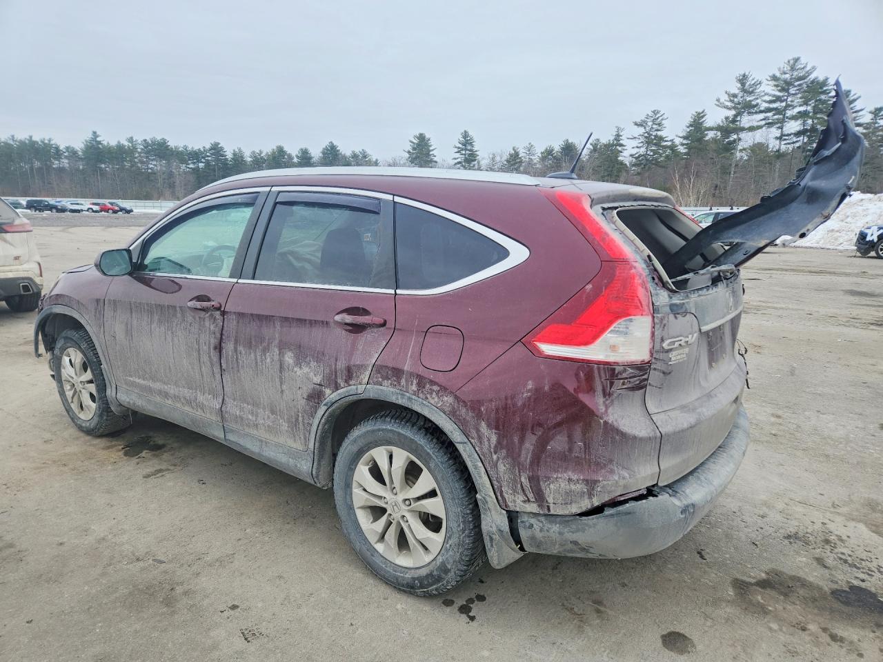 2013 Honda Cr-v Exl Burgundy vin: 5J6RM4H78DL044282