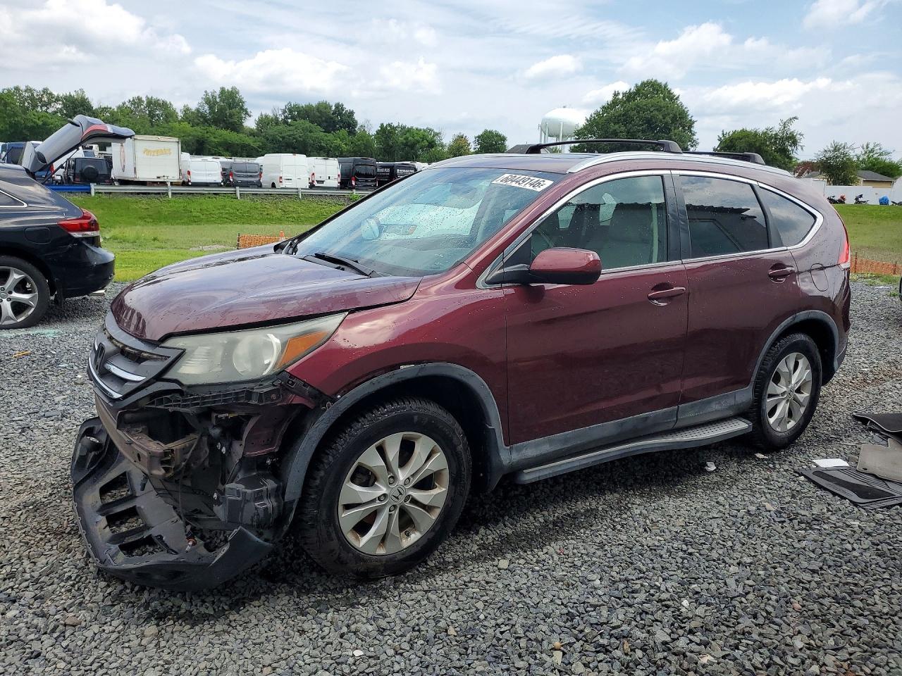 2013 Honda Cr-v Exl Maroon vin: 5J6RM4H78DL069361