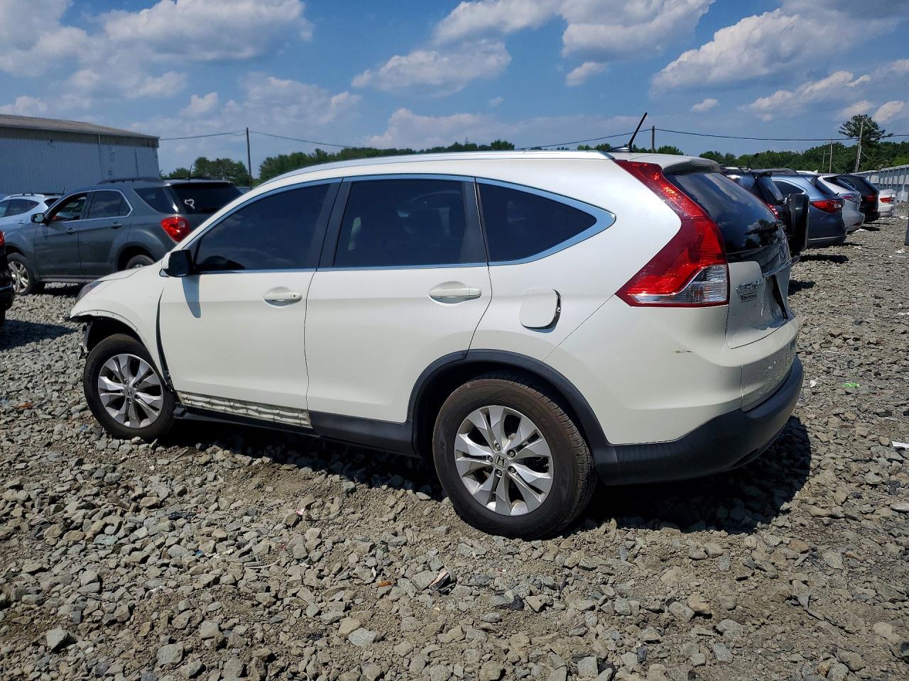 2013 Honda Cr-v Exl White vin: 5J6RM4H78DL074897