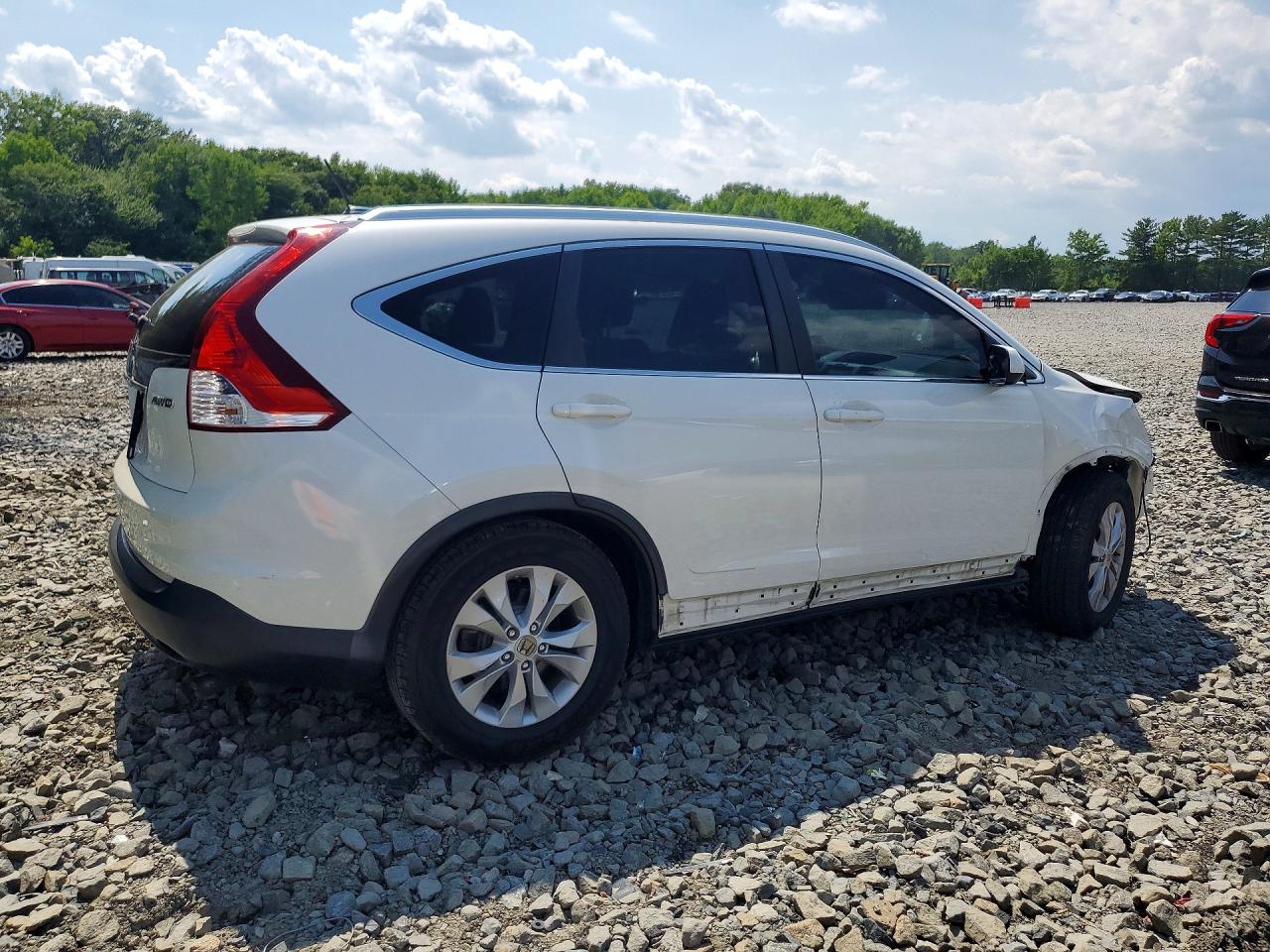 2013 Honda Cr-v Exl White vin: 5J6RM4H78DL074897
