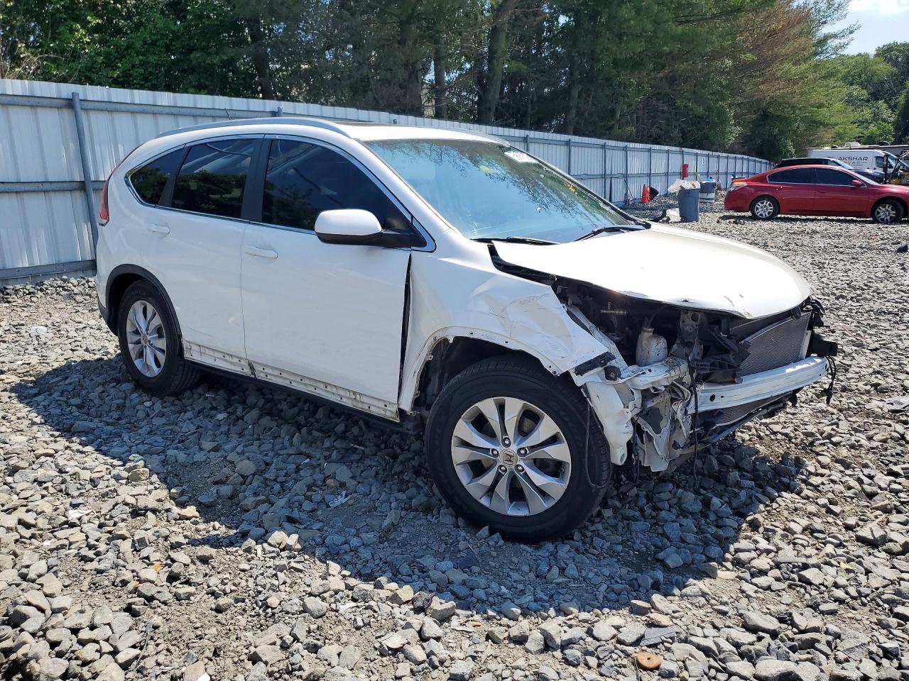2013 Honda Cr-v Exl White vin: 5J6RM4H78DL074897