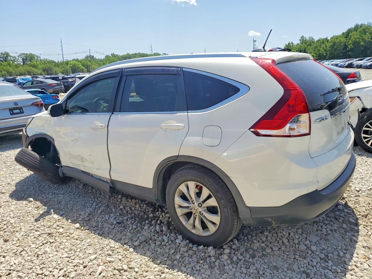 2013 Honda Cr-v Exl White vin: 5J6RM4H78DL080246