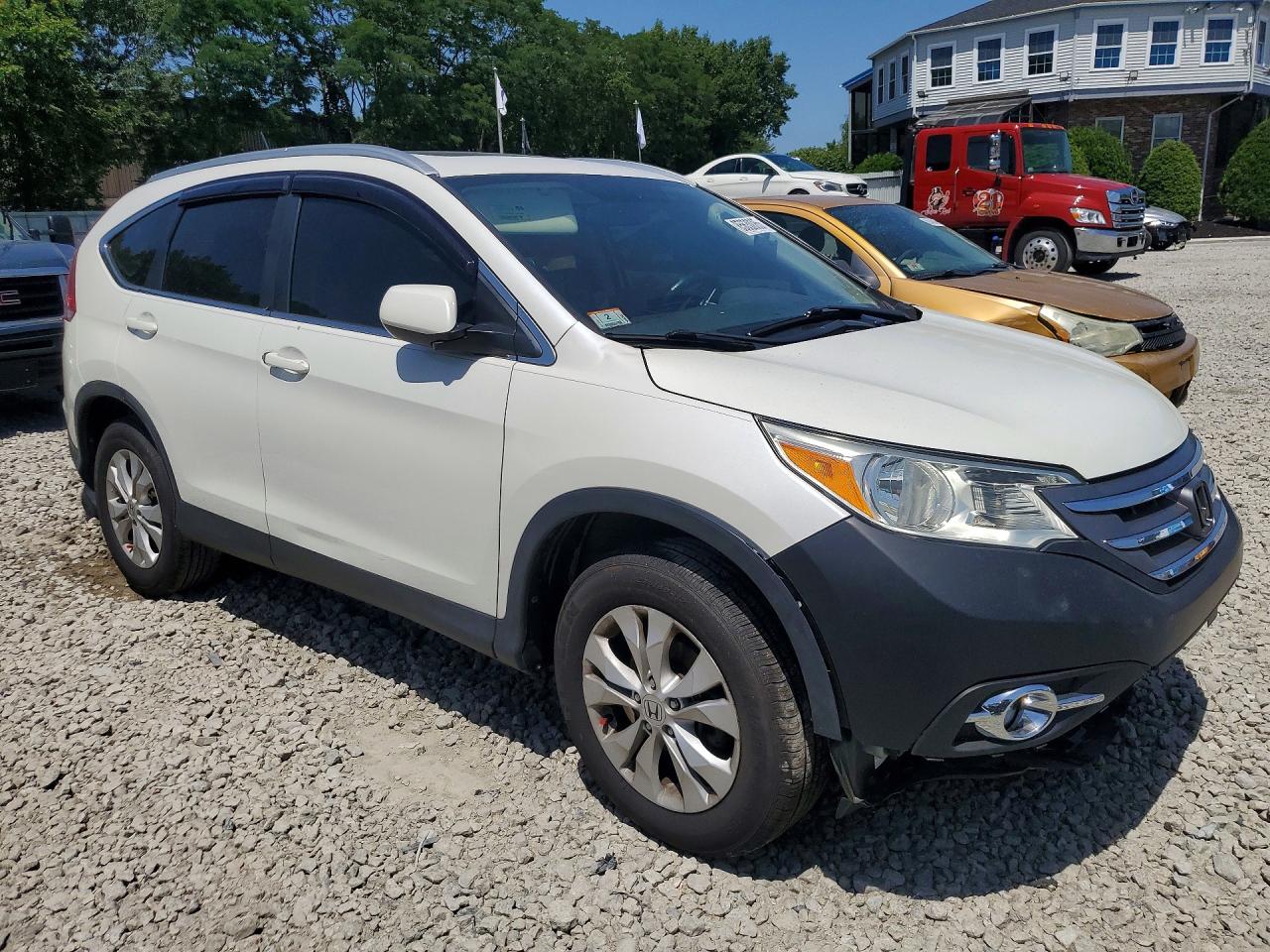 2013 Honda Cr-v Exl White vin: 5J6RM4H78DL080246