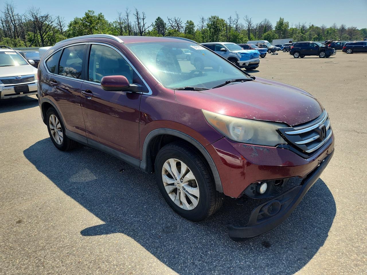 2013 Honda Cr-v Exl Red vin: 5J6RM4H78DL085916