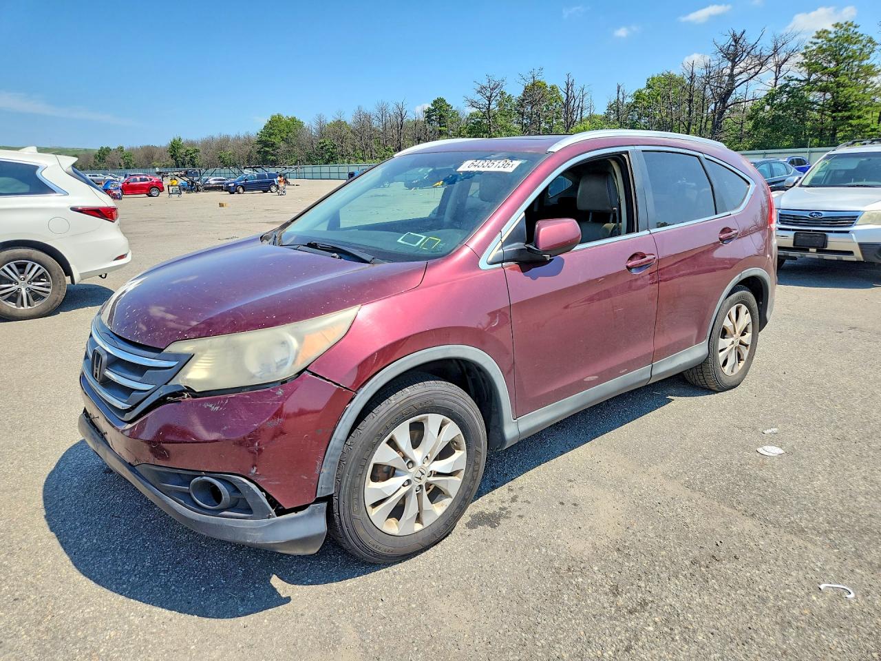 2013 Honda Cr-v Exl Red vin: 5J6RM4H78DL085916