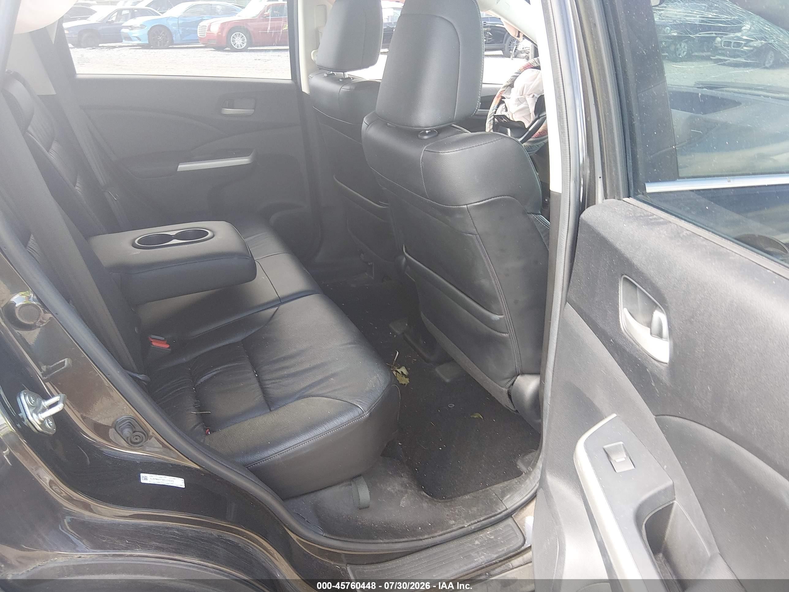 2014 Honda Cr-v Ex-l Black vin: 5J6RM4H78EL010912
