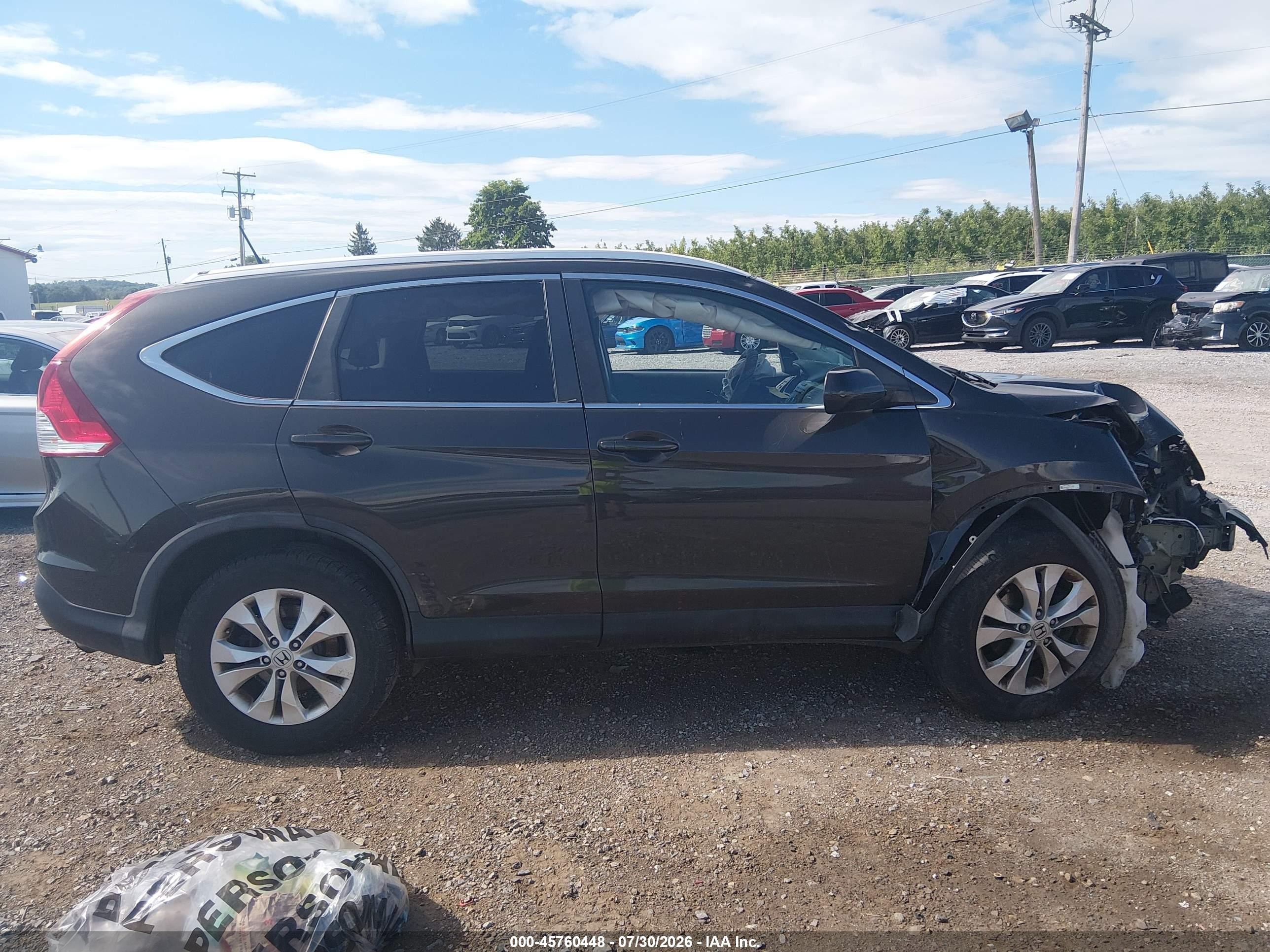 2014 Honda Cr-v Ex-l Black vin: 5J6RM4H78EL010912