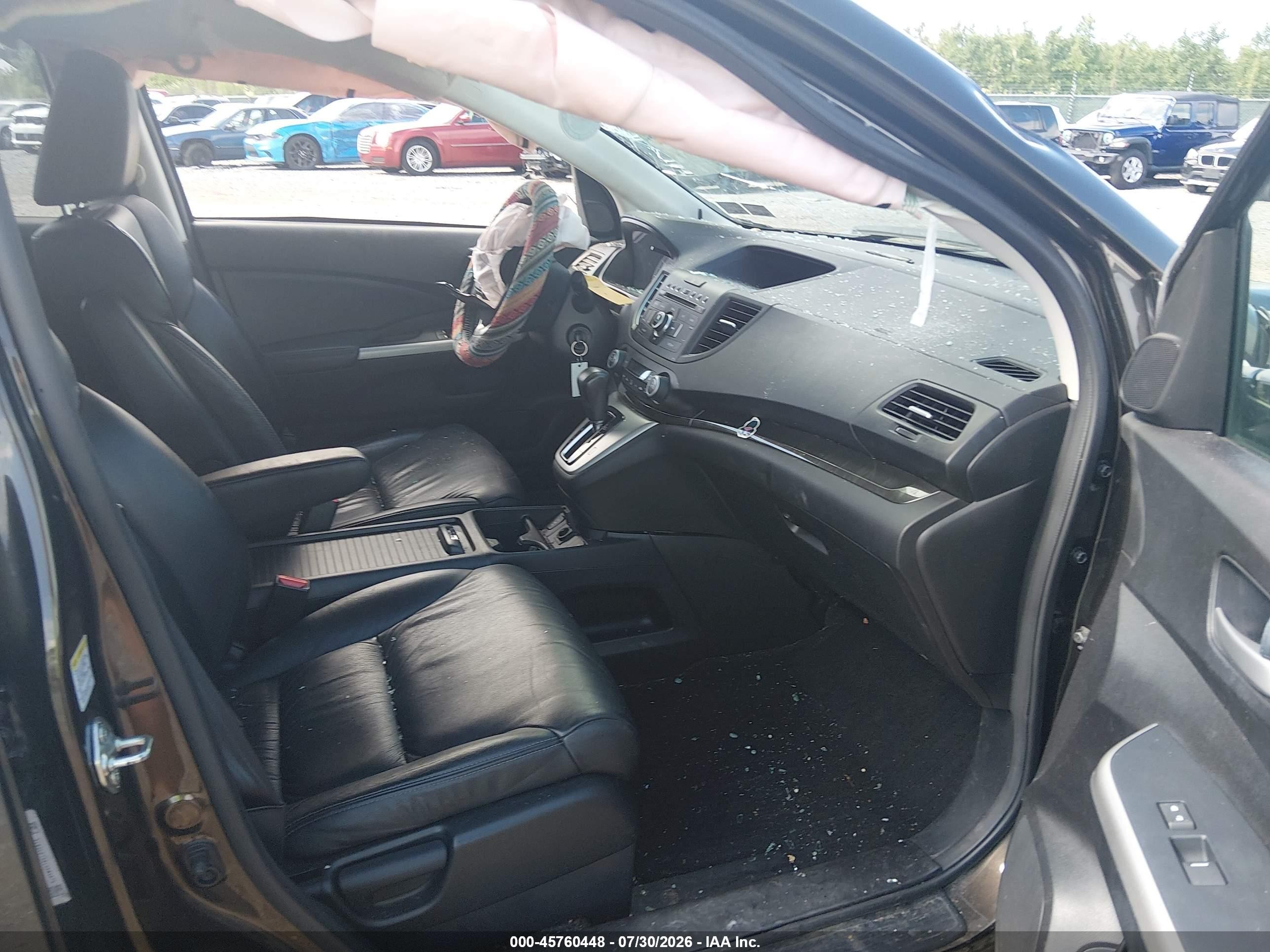 2014 Honda Cr-v Ex-l Black vin: 5J6RM4H78EL010912