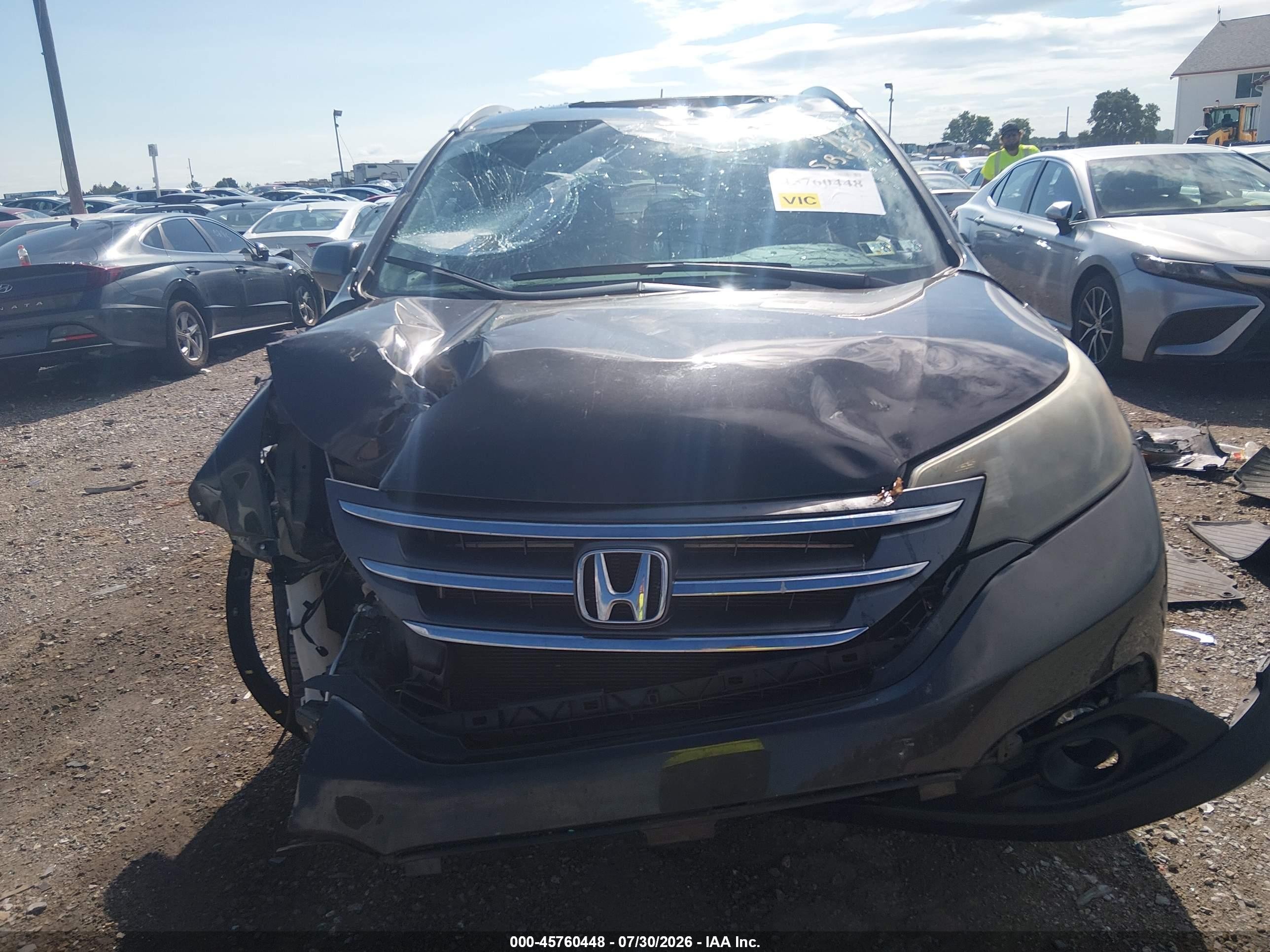 2014 Honda Cr-v Ex-l Black vin: 5J6RM4H78EL010912