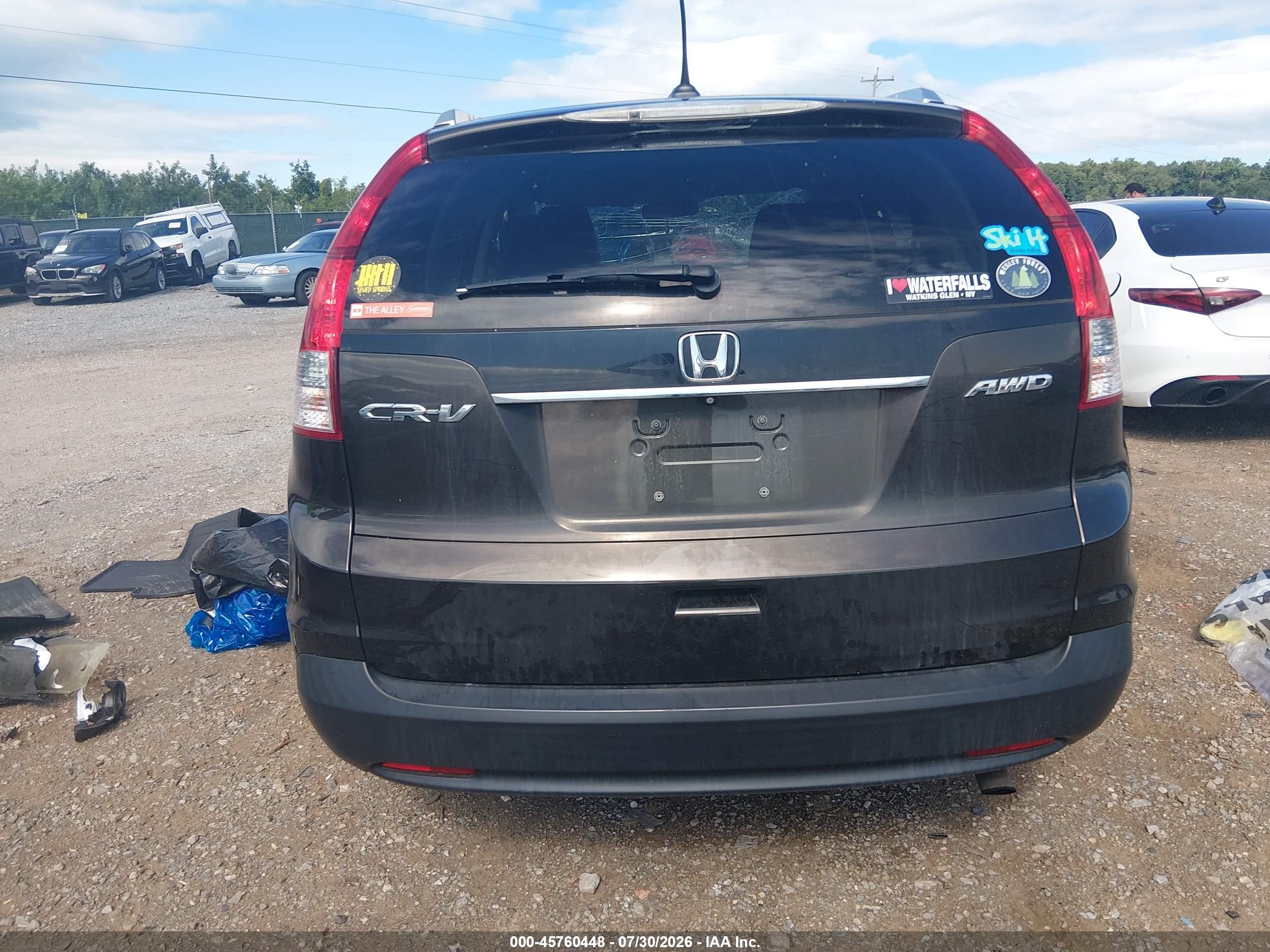 2014 Honda Cr-v Ex-l Black vin: 5J6RM4H78EL010912