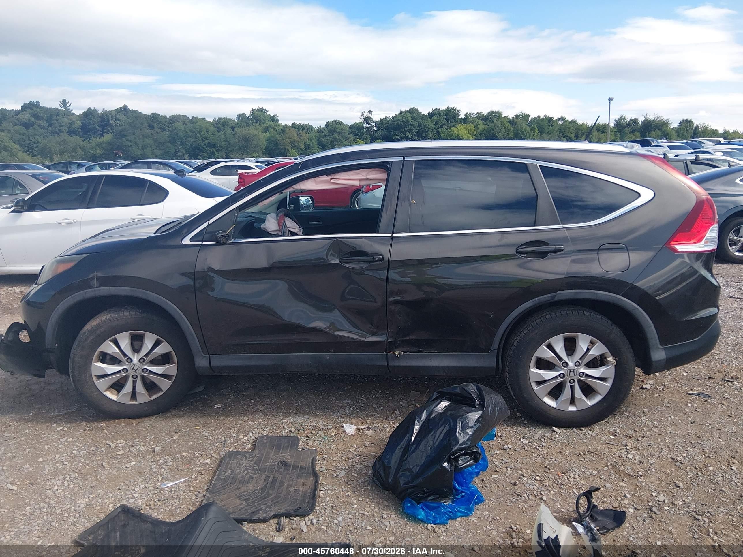 2014 Honda Cr-v Ex-l Black vin: 5J6RM4H78EL010912