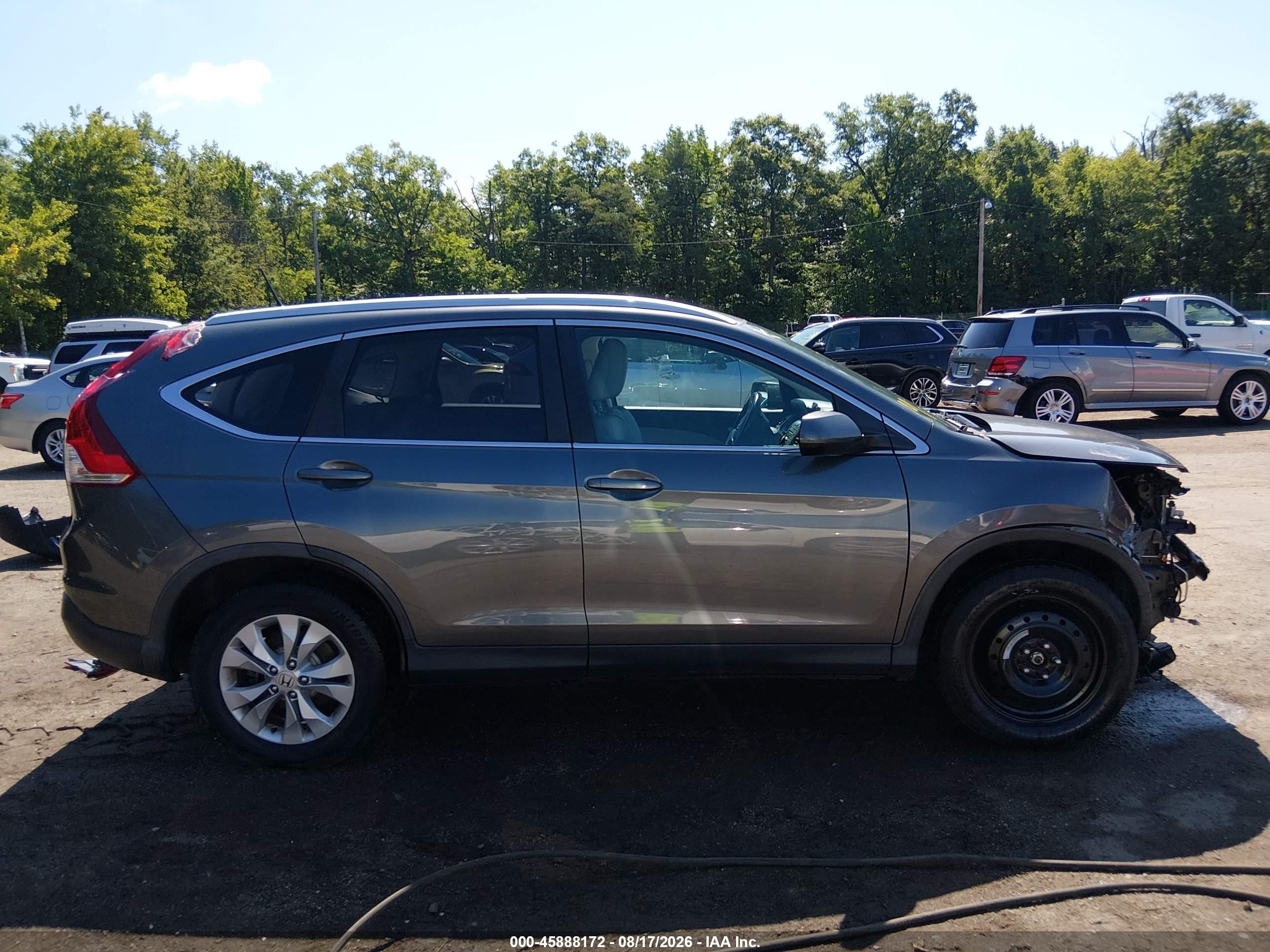 2014 Honda Cr-v Ex-l Серый vin: 5J6RM4H78EL012059