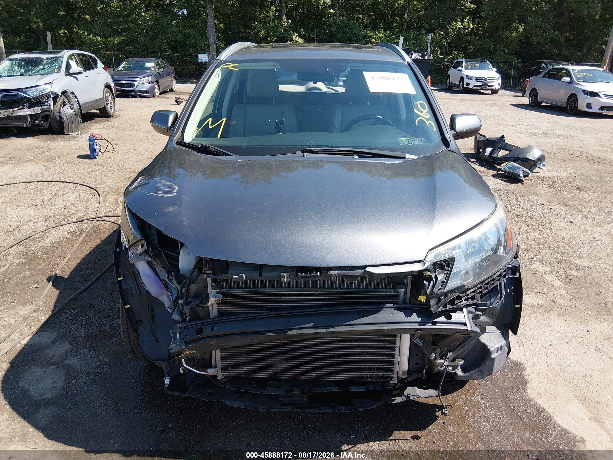 2014 Honda Cr-v Ex-l Серый vin: 5J6RM4H78EL012059