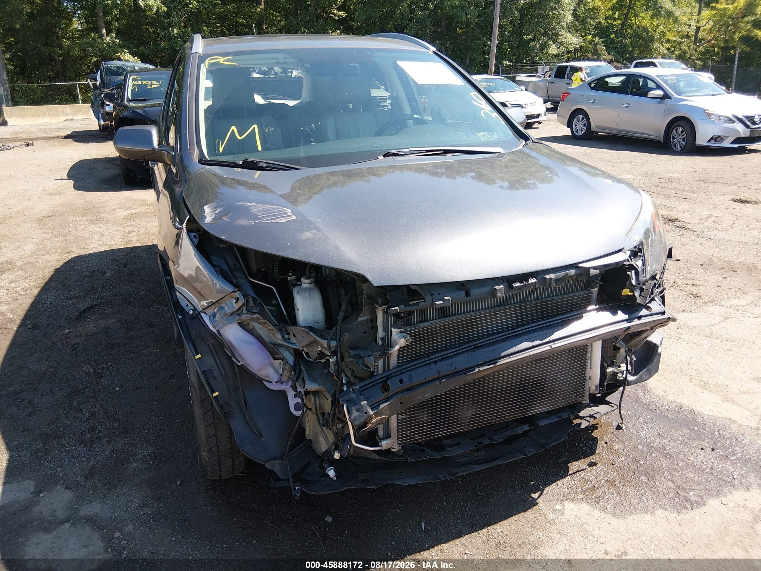 2014 Honda Cr-v Ex-l Серый vin: 5J6RM4H78EL012059