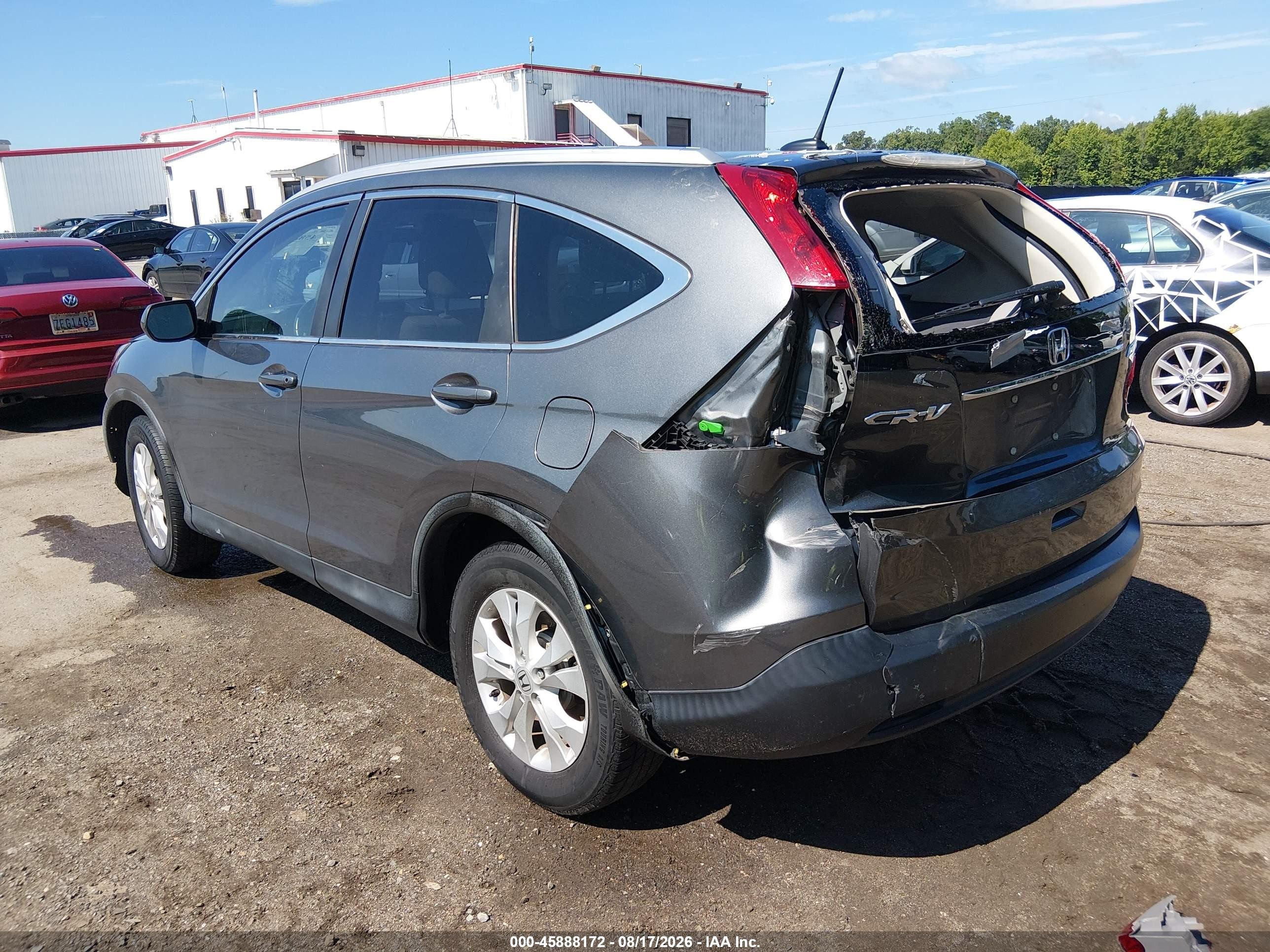 2014 Honda Cr-v Ex-l Серый vin: 5J6RM4H78EL012059