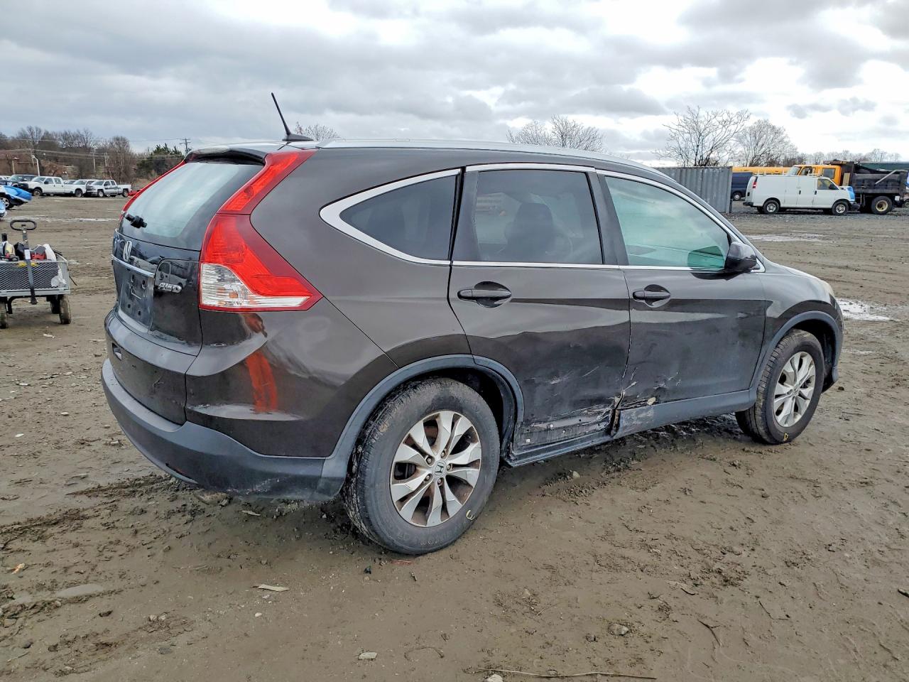 2014 Honda Cr-v Exl Brown vin: 5J6RM4H78EL017259