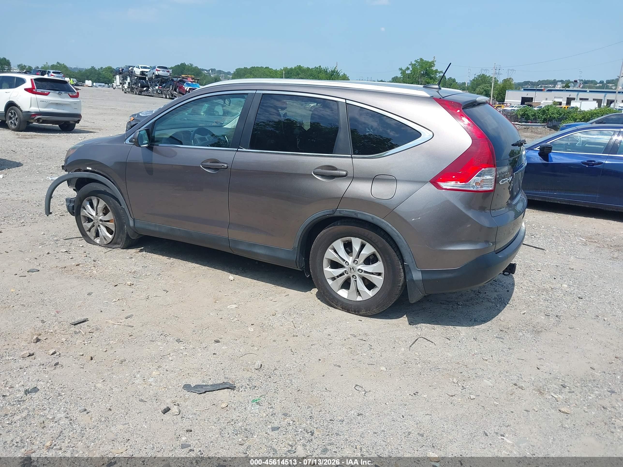 2014 Honda Cr-v Ex-l Brown vin: 5J6RM4H78EL017567