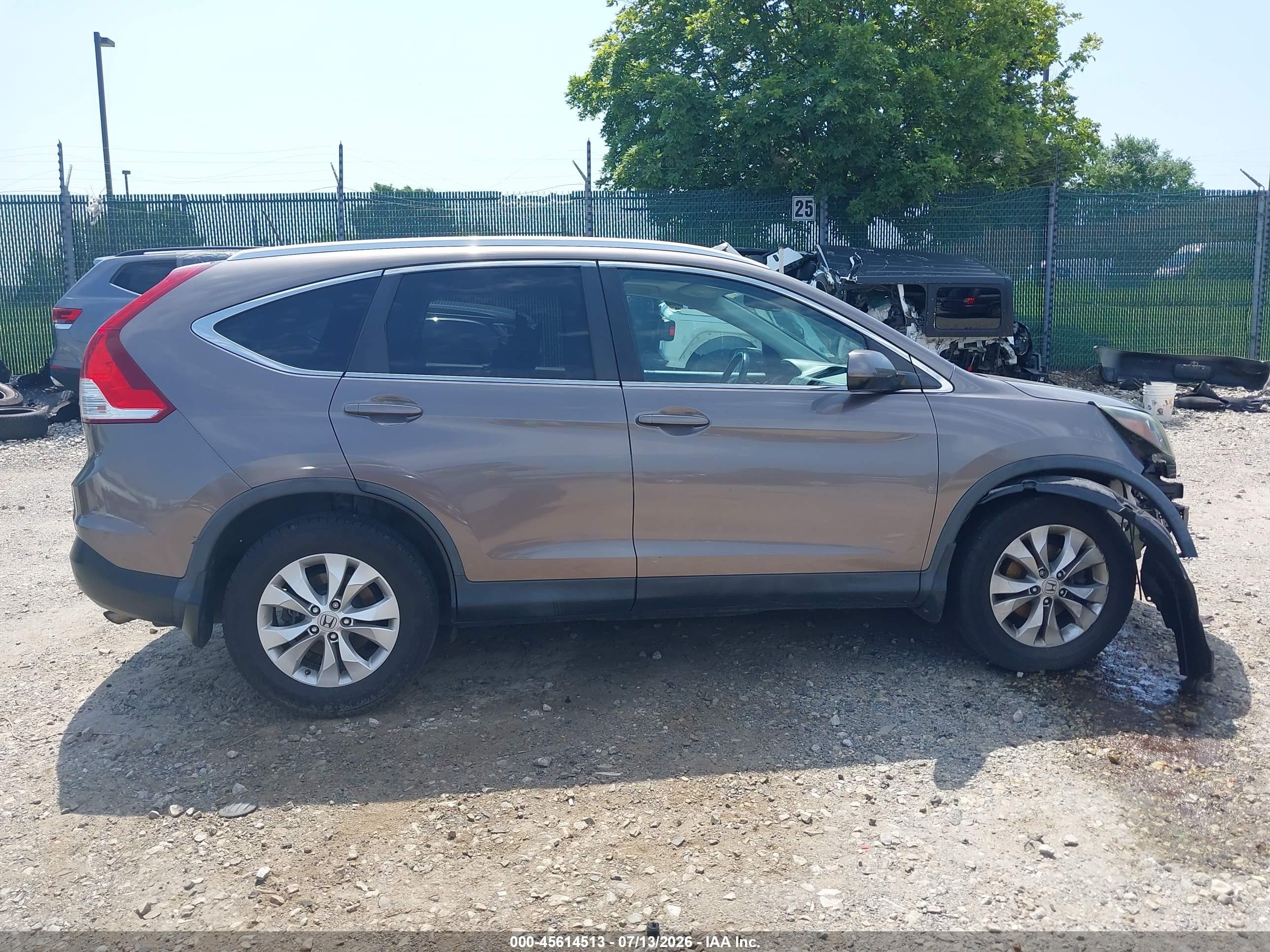 2014 Honda Cr-v Ex-l Brown vin: 5J6RM4H78EL017567