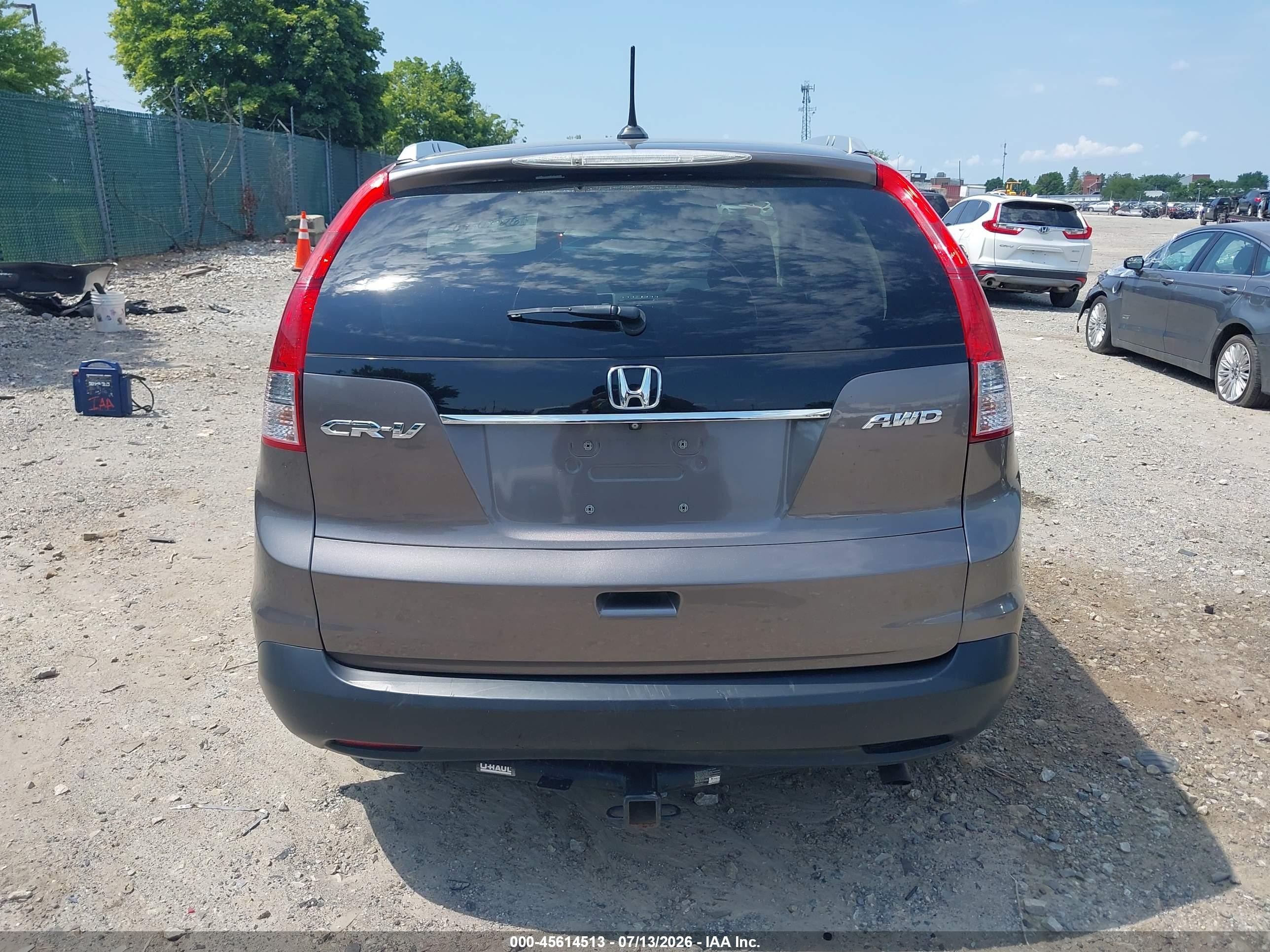 2014 Honda Cr-v Ex-l Brown vin: 5J6RM4H78EL017567