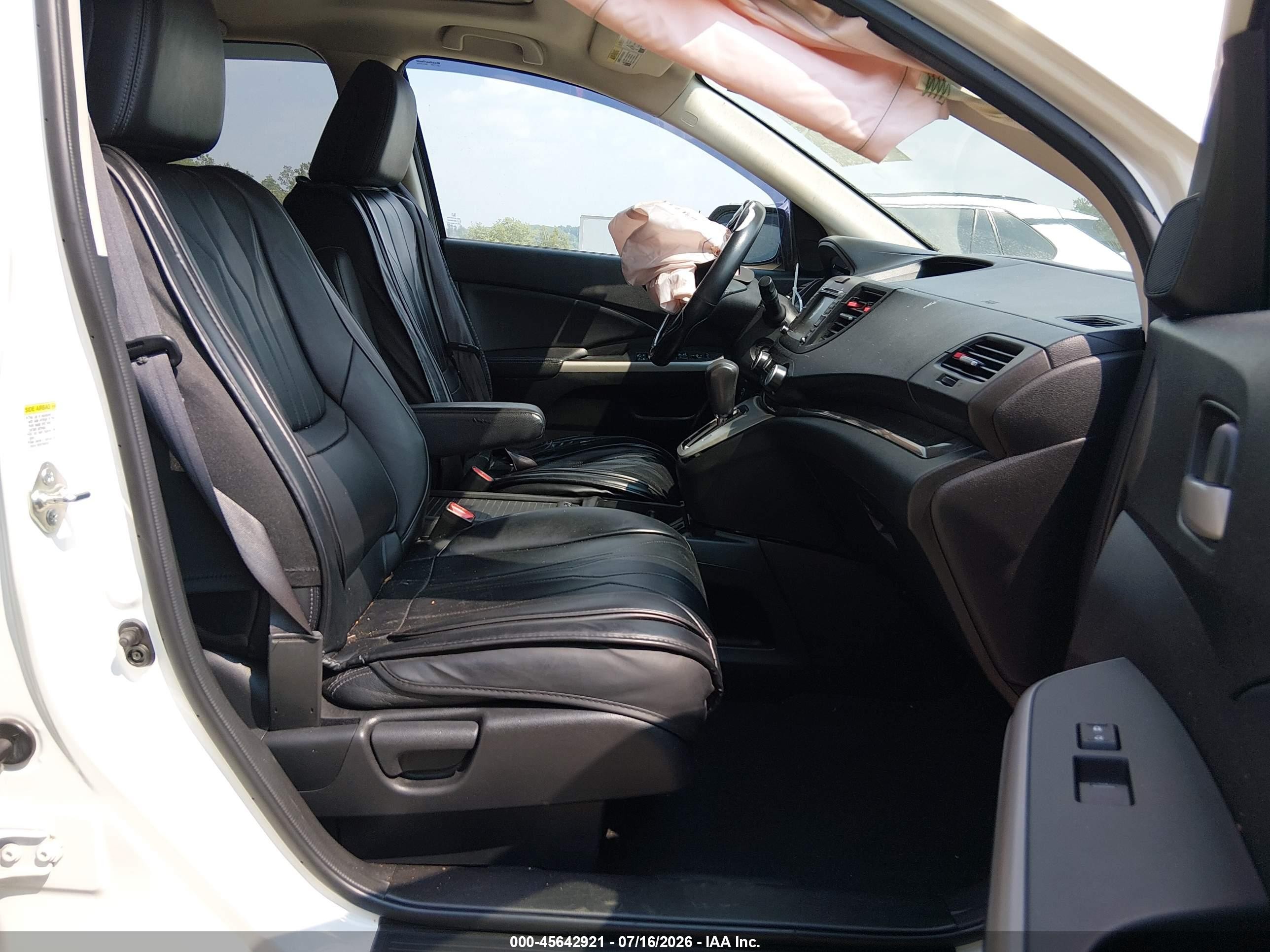 2014 Honda Cr-v Ex-l White vin: 5J6RM4H78EL019206