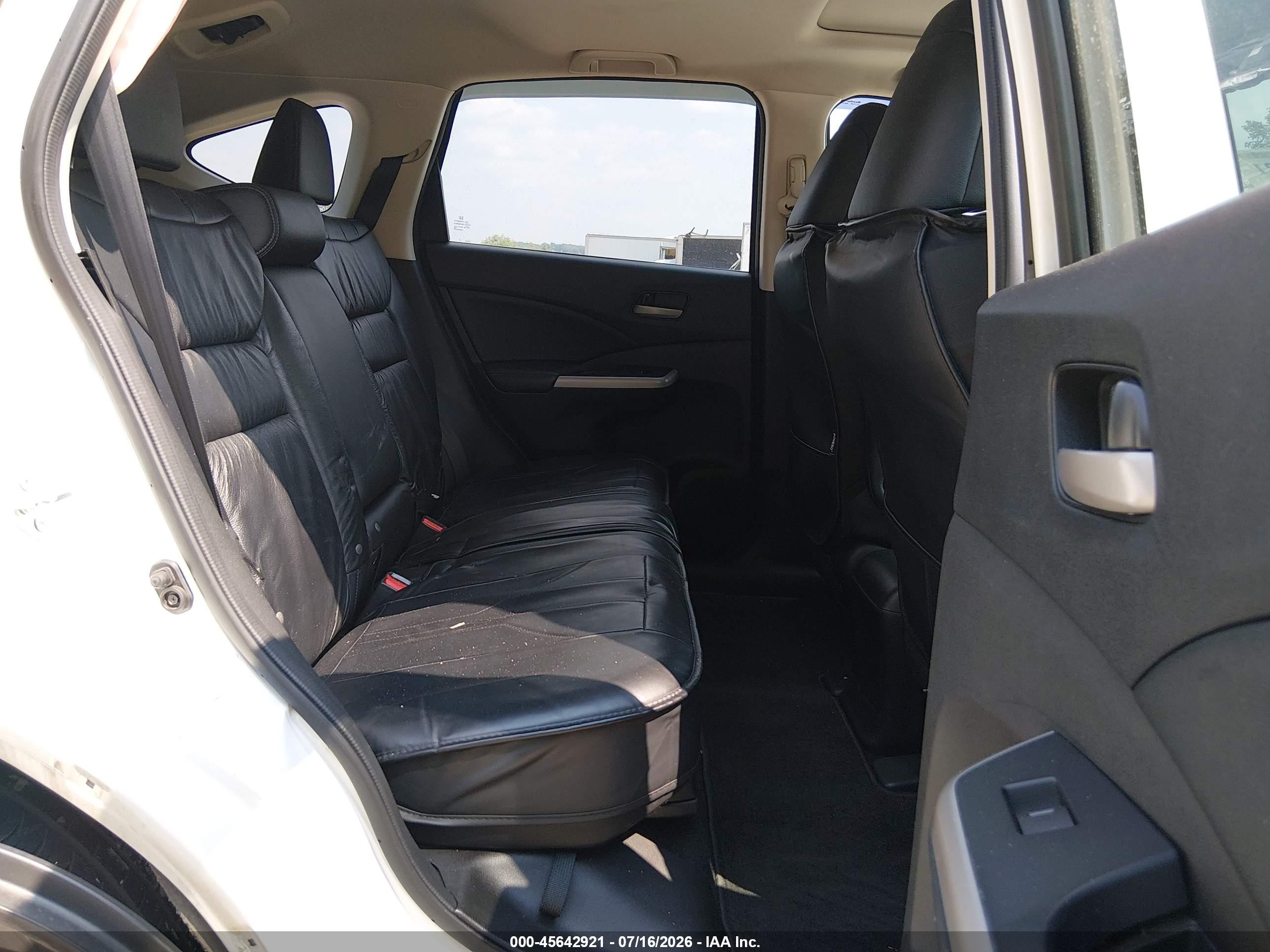 2014 Honda Cr-v Ex-l White vin: 5J6RM4H78EL019206