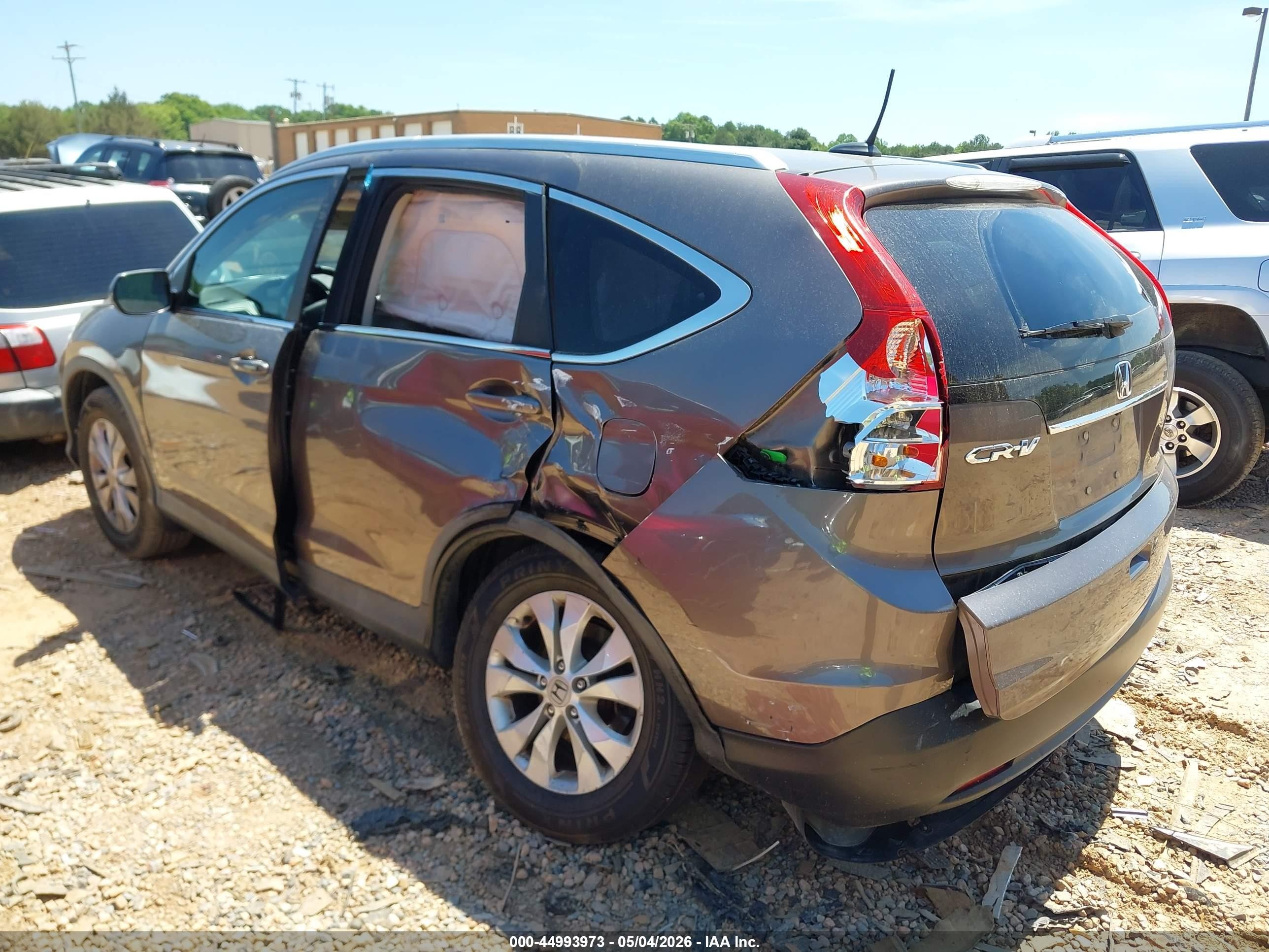 2014 Honda Cr-v Ex-l Gray vin: 5J6RM4H78EL019643