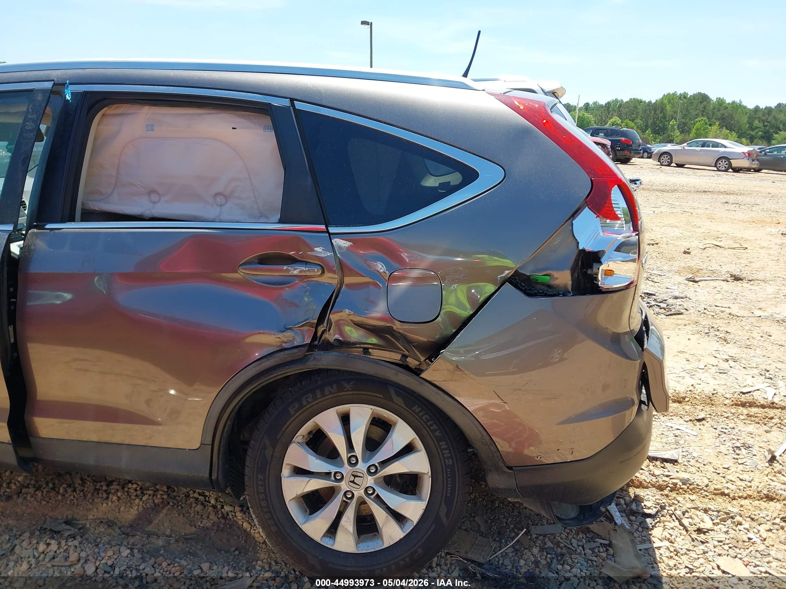 2014 Honda Cr-v Ex-l Gray vin: 5J6RM4H78EL019643