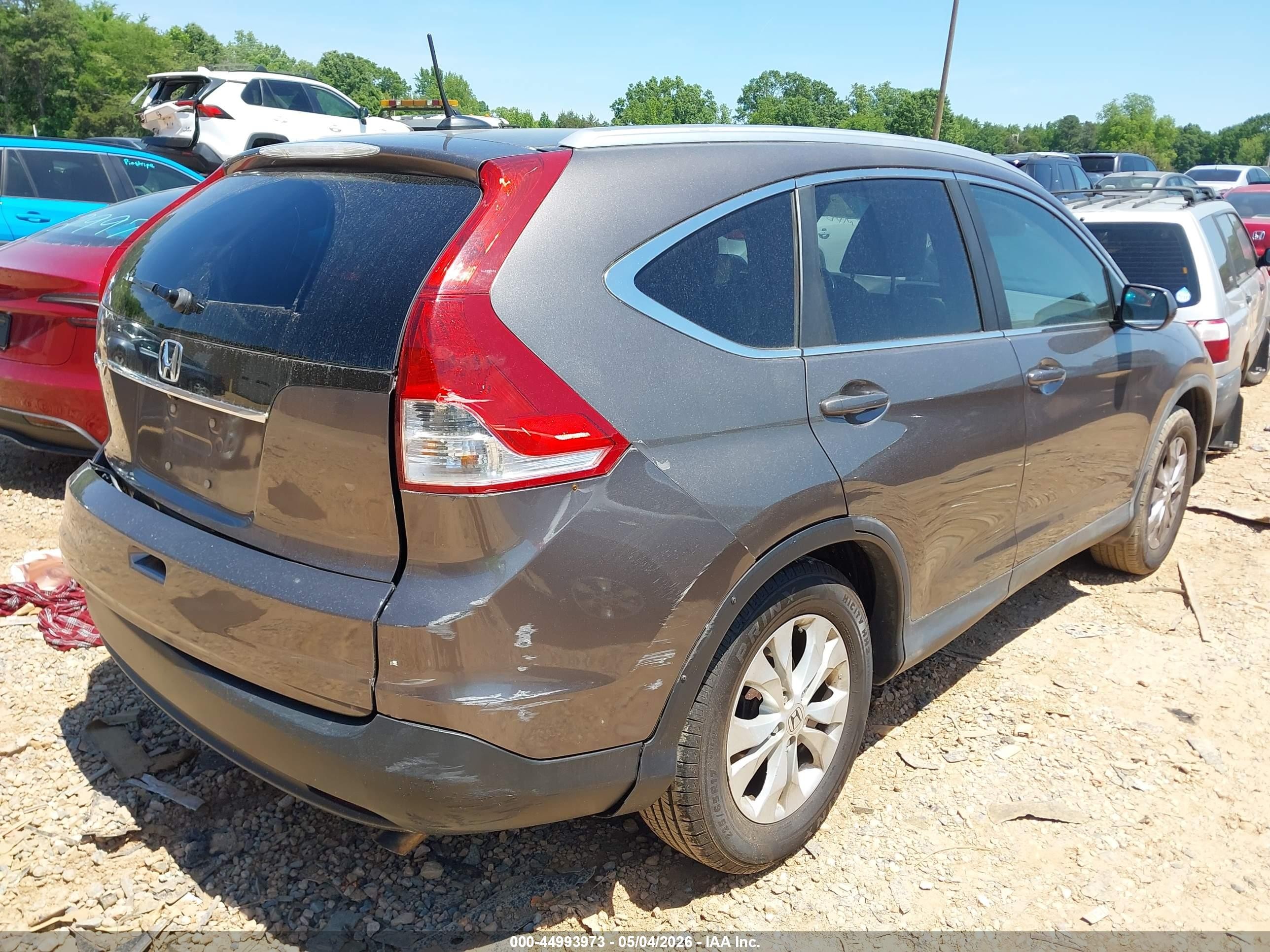 2014 Honda Cr-v Ex-l Gray vin: 5J6RM4H78EL019643
