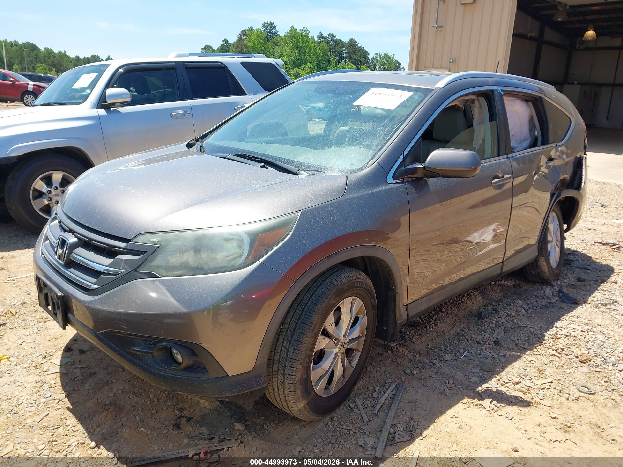 2014 Honda Cr-v Ex-l Gray vin: 5J6RM4H78EL019643