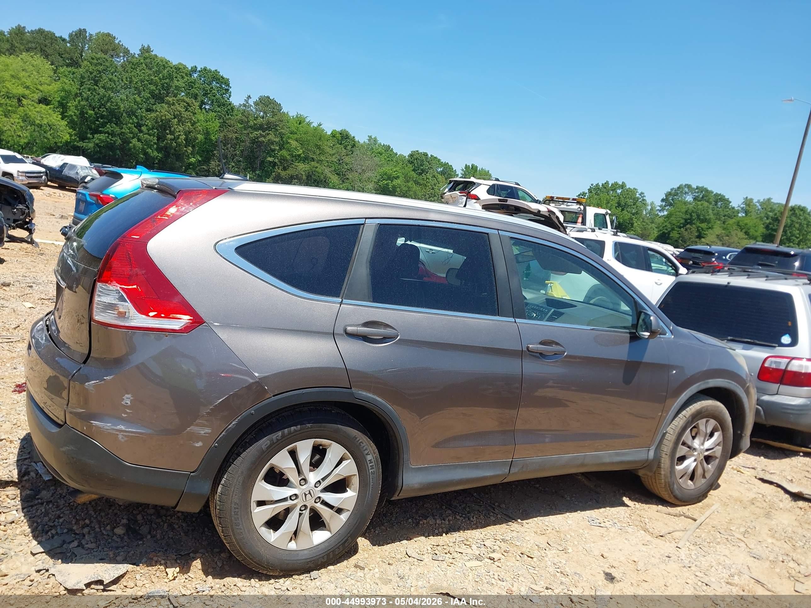 2014 Honda Cr-v Ex-l Gray vin: 5J6RM4H78EL019643