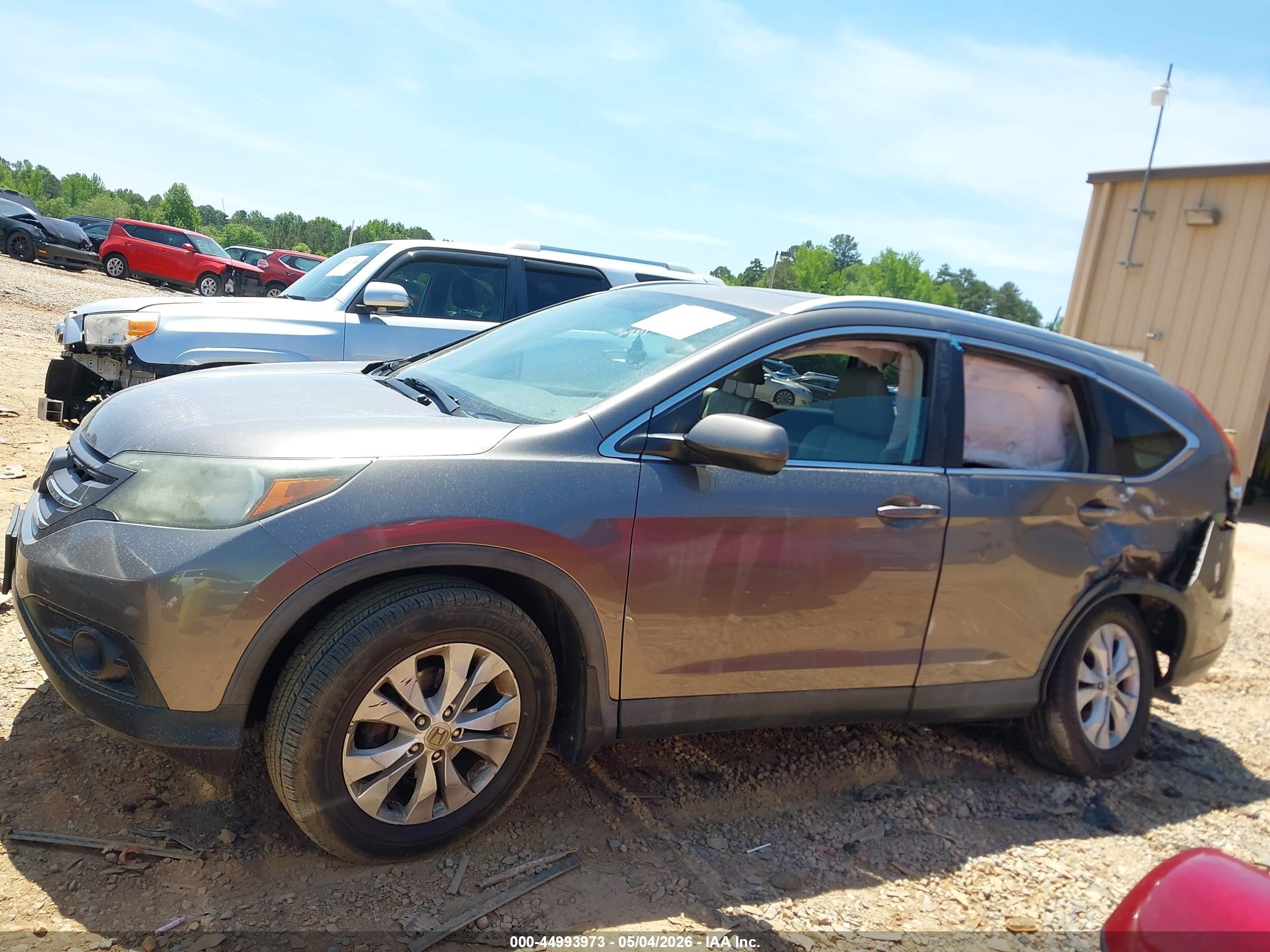 2014 Honda Cr-v Ex-l Gray vin: 5J6RM4H78EL019643