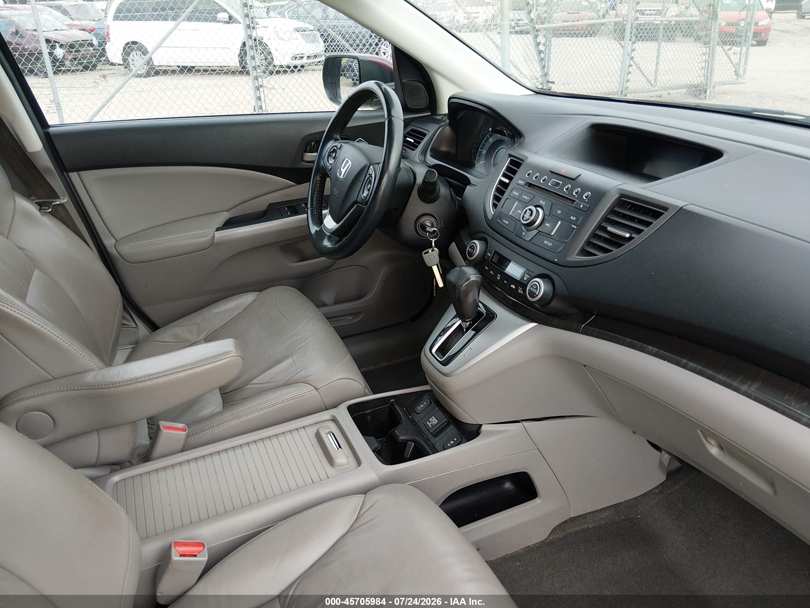 2014 Honda Cr-v Ex-l Red vin: 5J6RM4H78EL025281