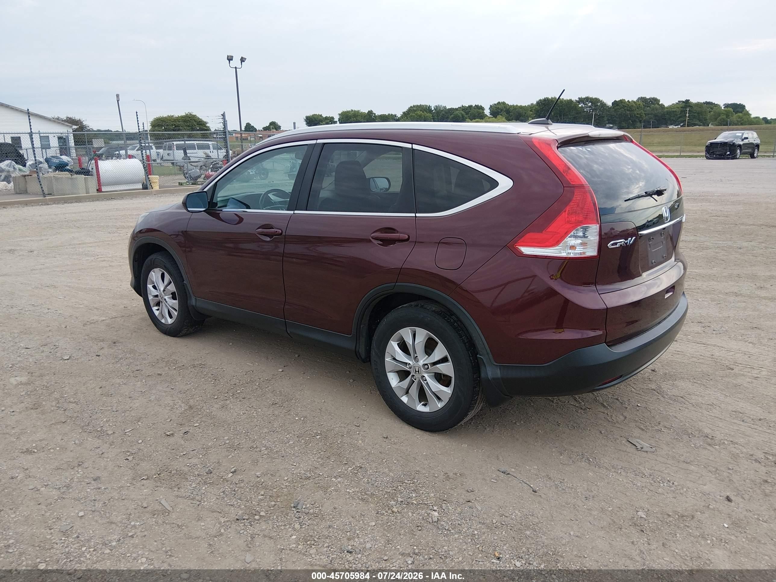 2014 Honda Cr-v Ex-l Red vin: 5J6RM4H78EL025281