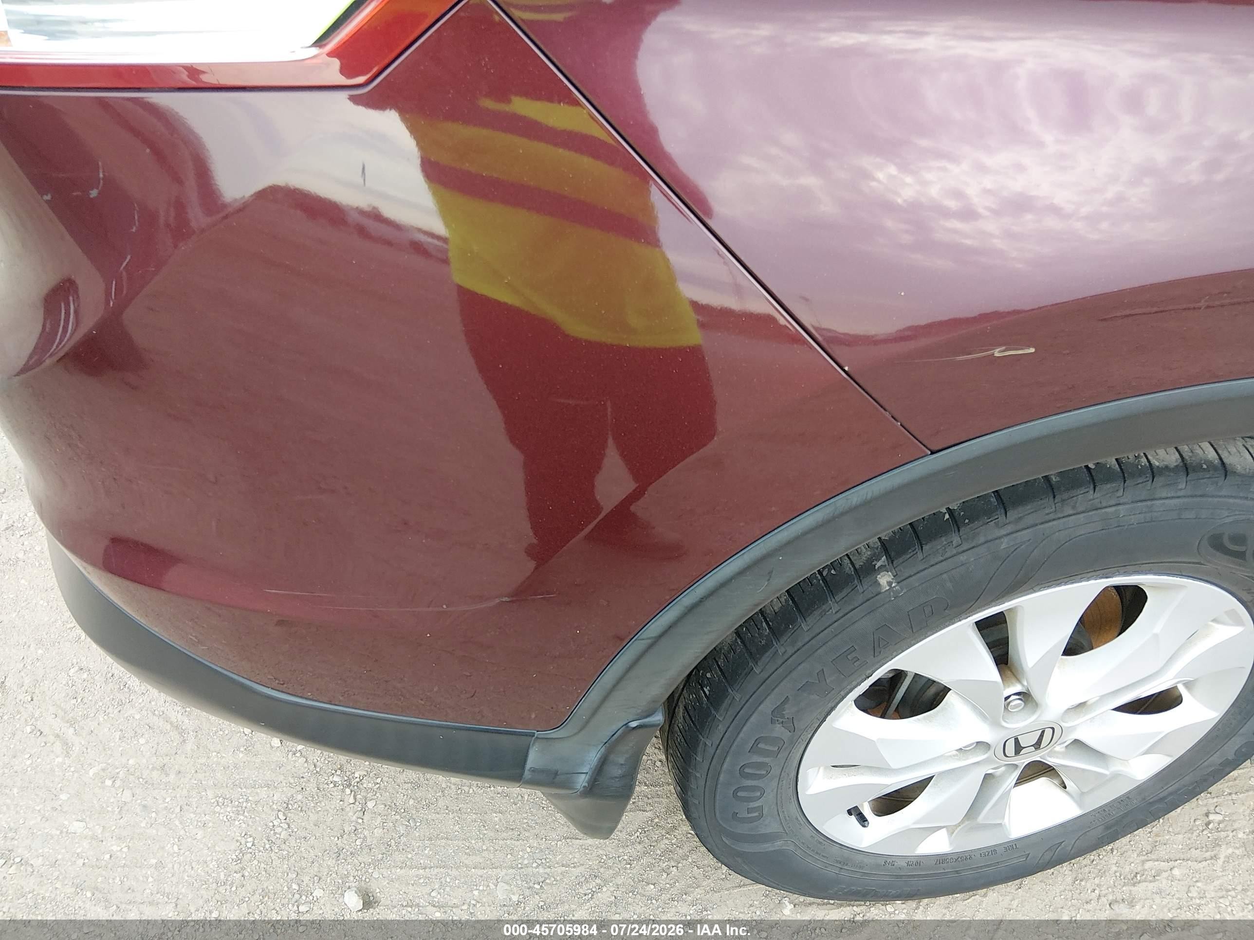 2014 Honda Cr-v Ex-l Red vin: 5J6RM4H78EL025281