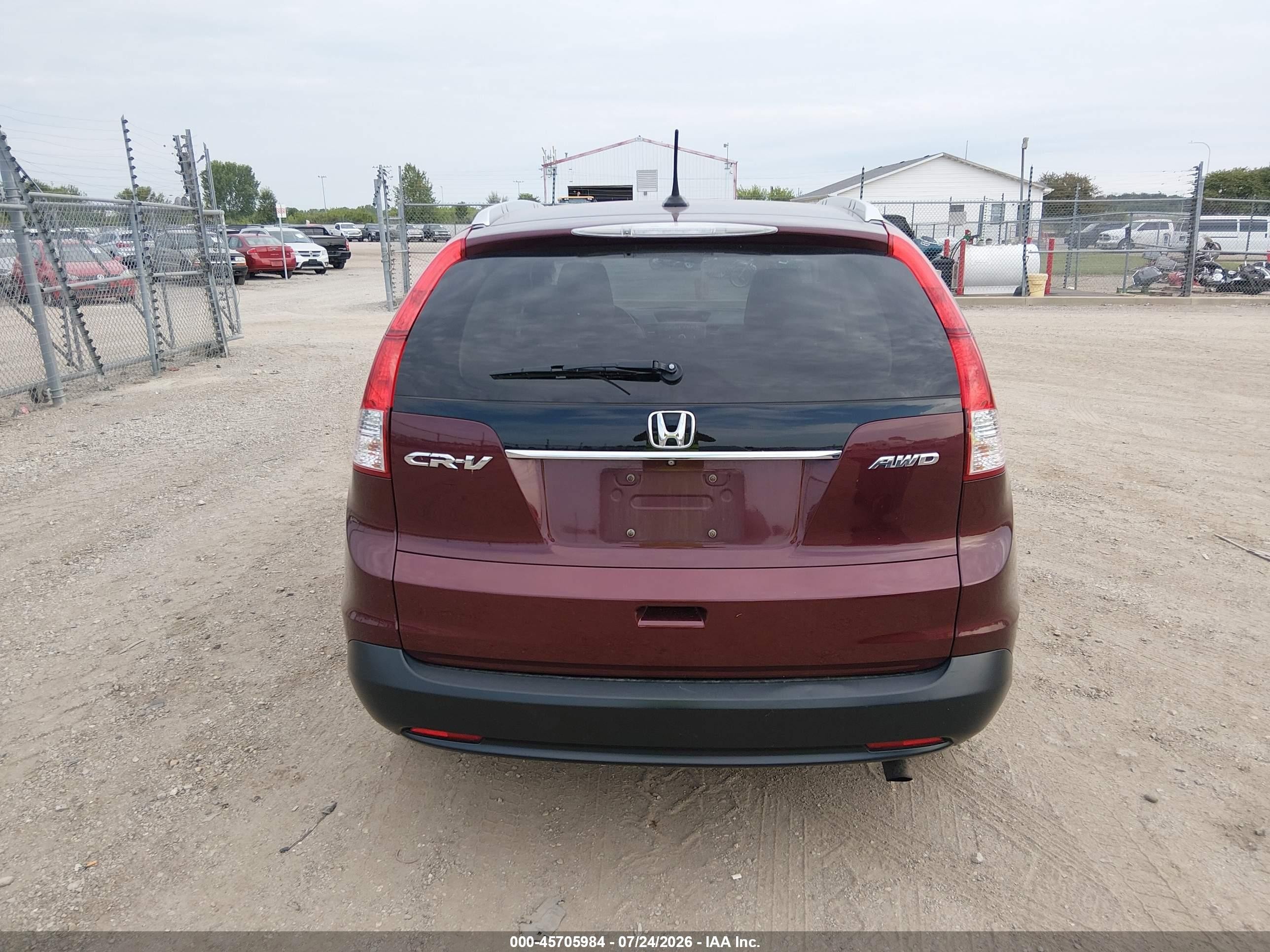 2014 Honda Cr-v Ex-l Red vin: 5J6RM4H78EL025281