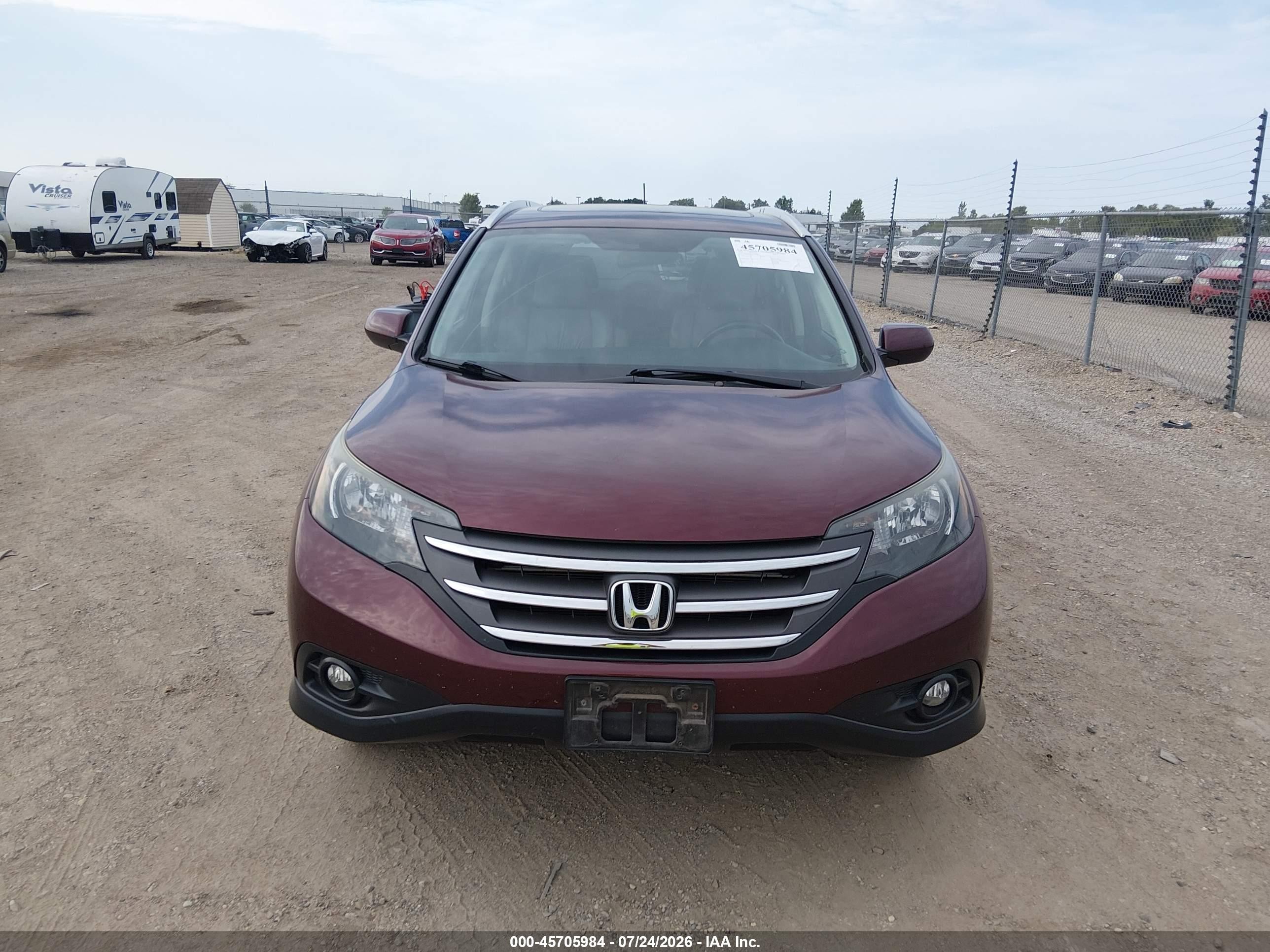 2014 Honda Cr-v Ex-l Red vin: 5J6RM4H78EL025281