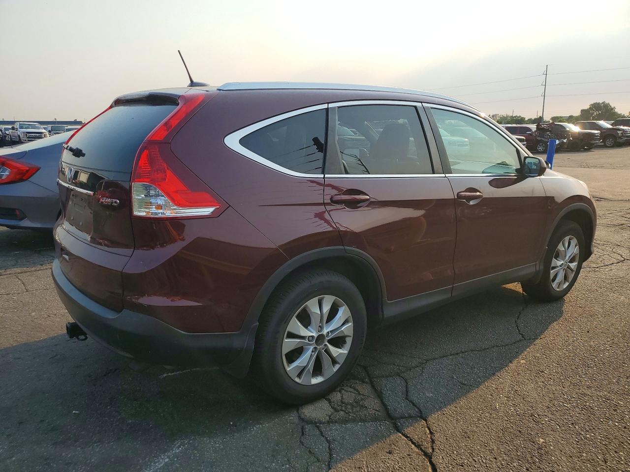 2014 Honda Cr-v Exl Maroon vin: 5J6RM4H78EL043845