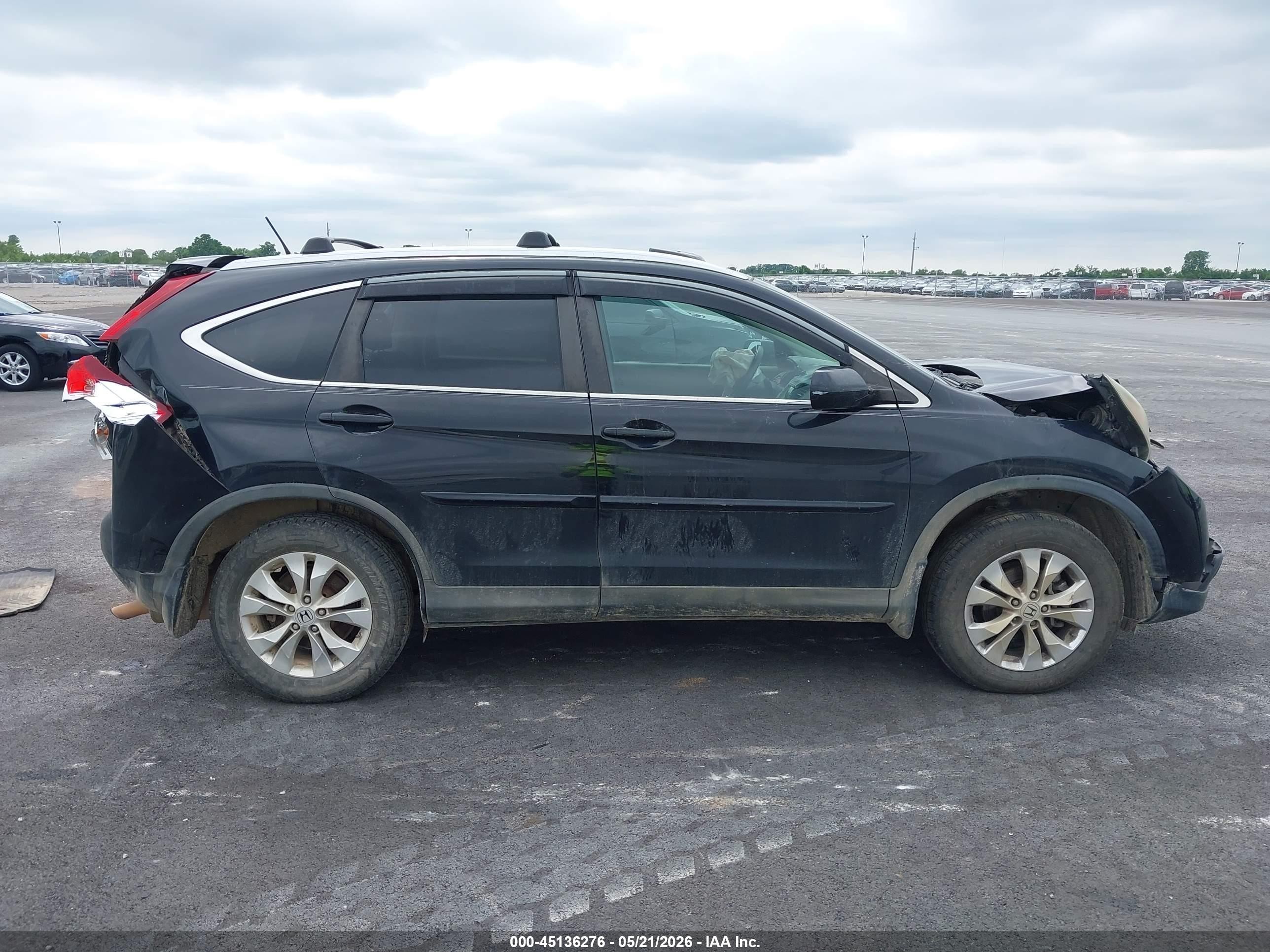 2014 Honda Cr-v Ex-l Black vin: 5J6RM4H78EL062508