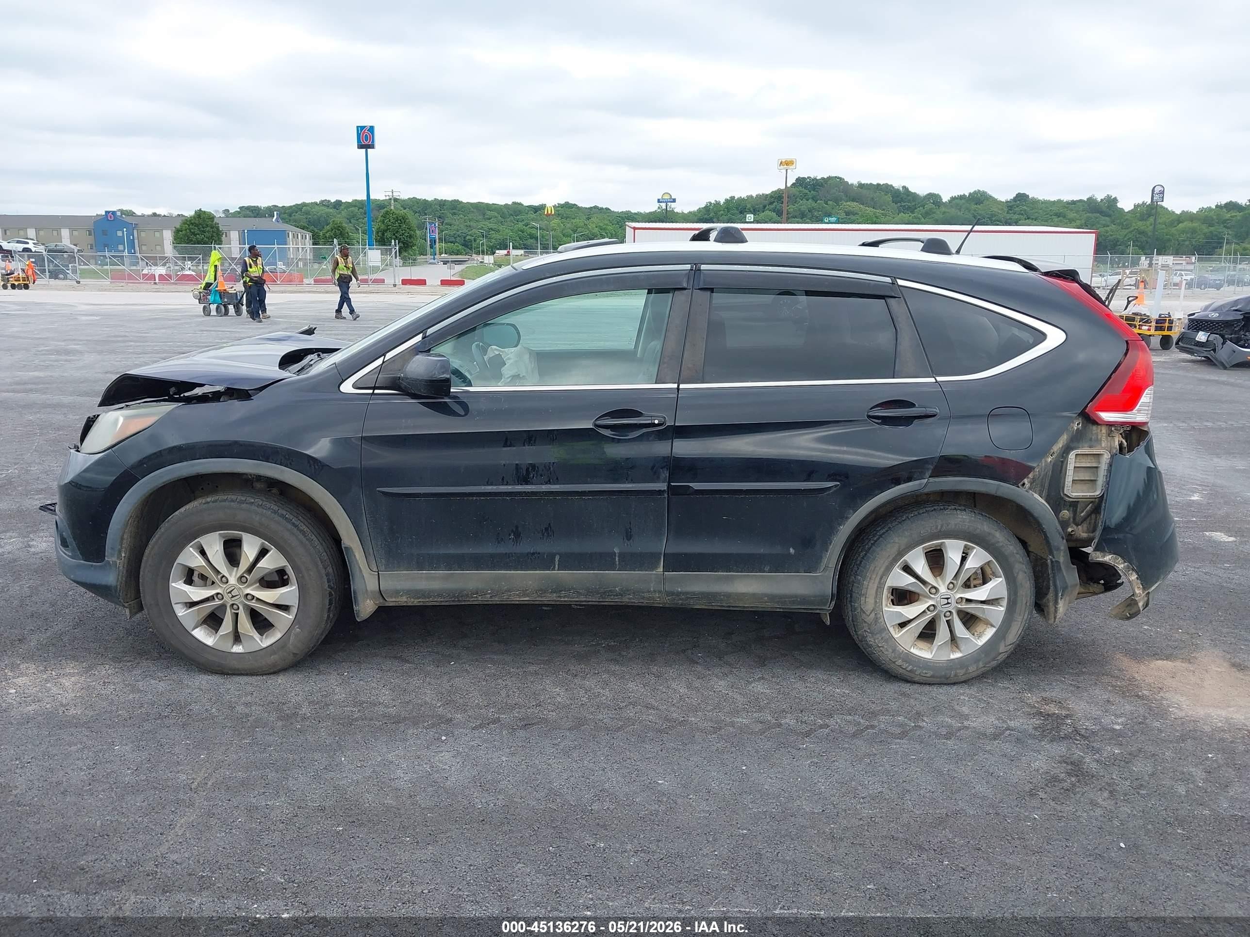 2014 Honda Cr-v Ex-l Black vin: 5J6RM4H78EL062508