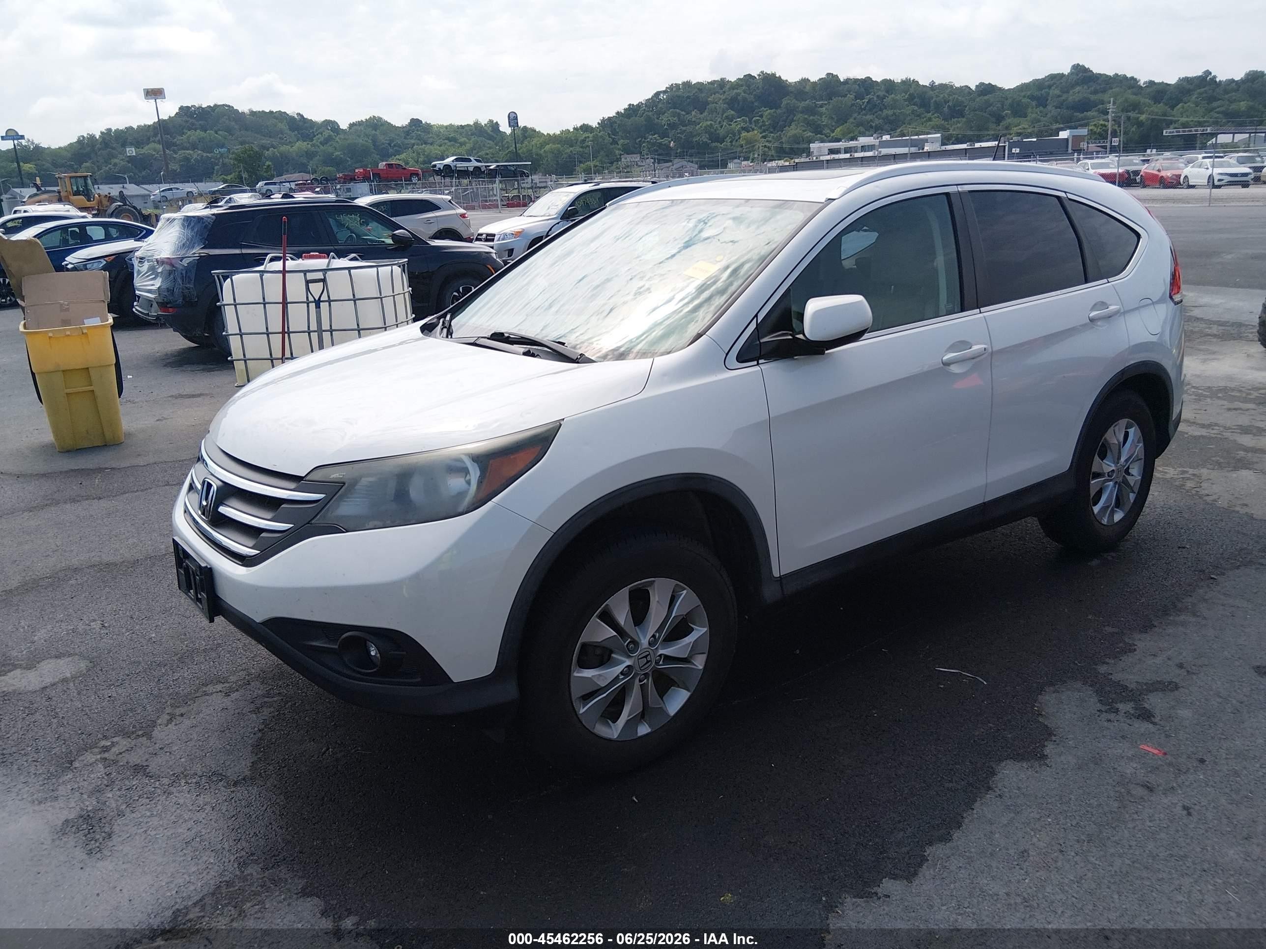 2014 Honda Cr-v Ex-l White vin: 5J6RM4H78EL099218