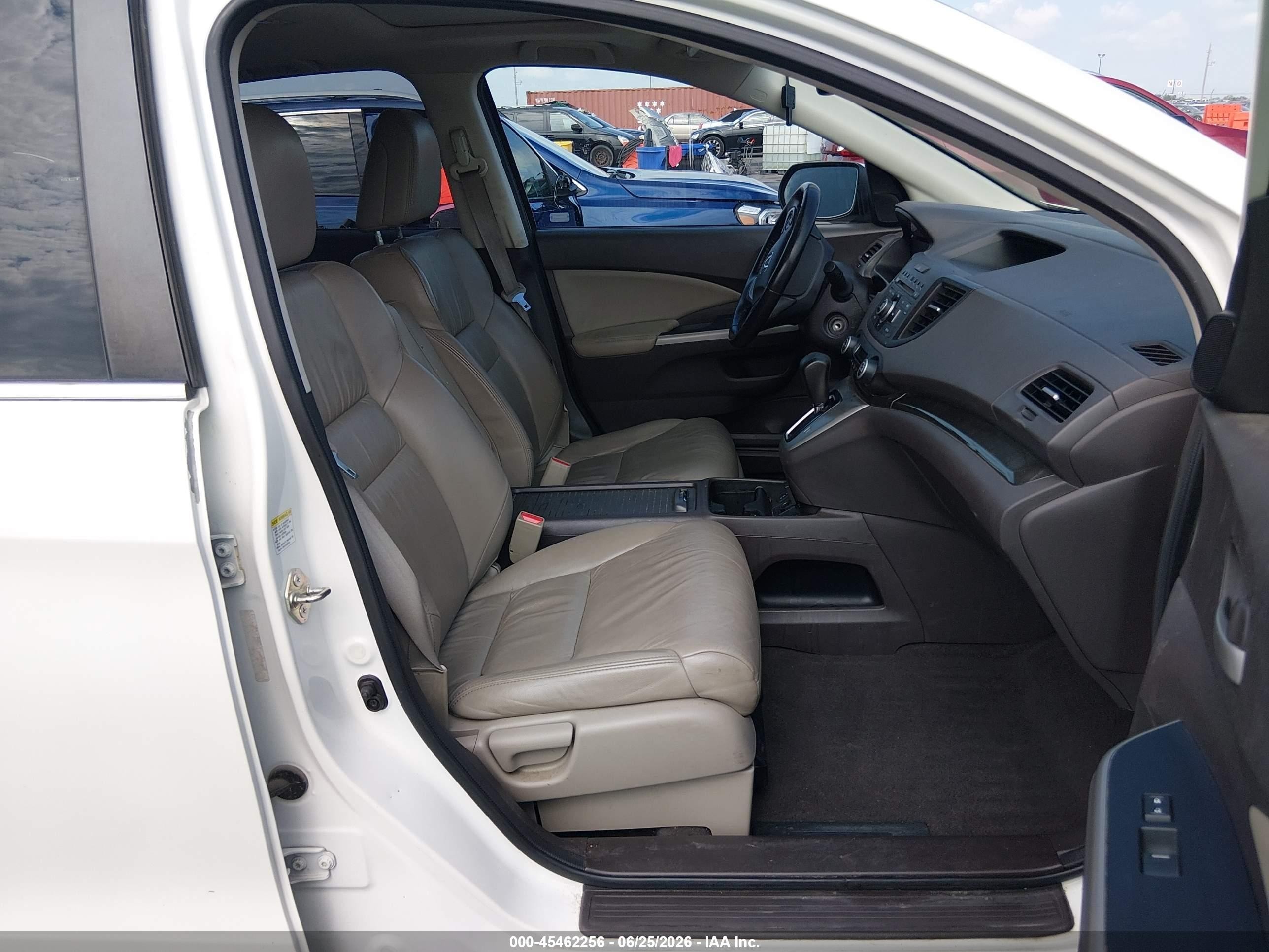 2014 Honda Cr-v Ex-l White vin: 5J6RM4H78EL099218